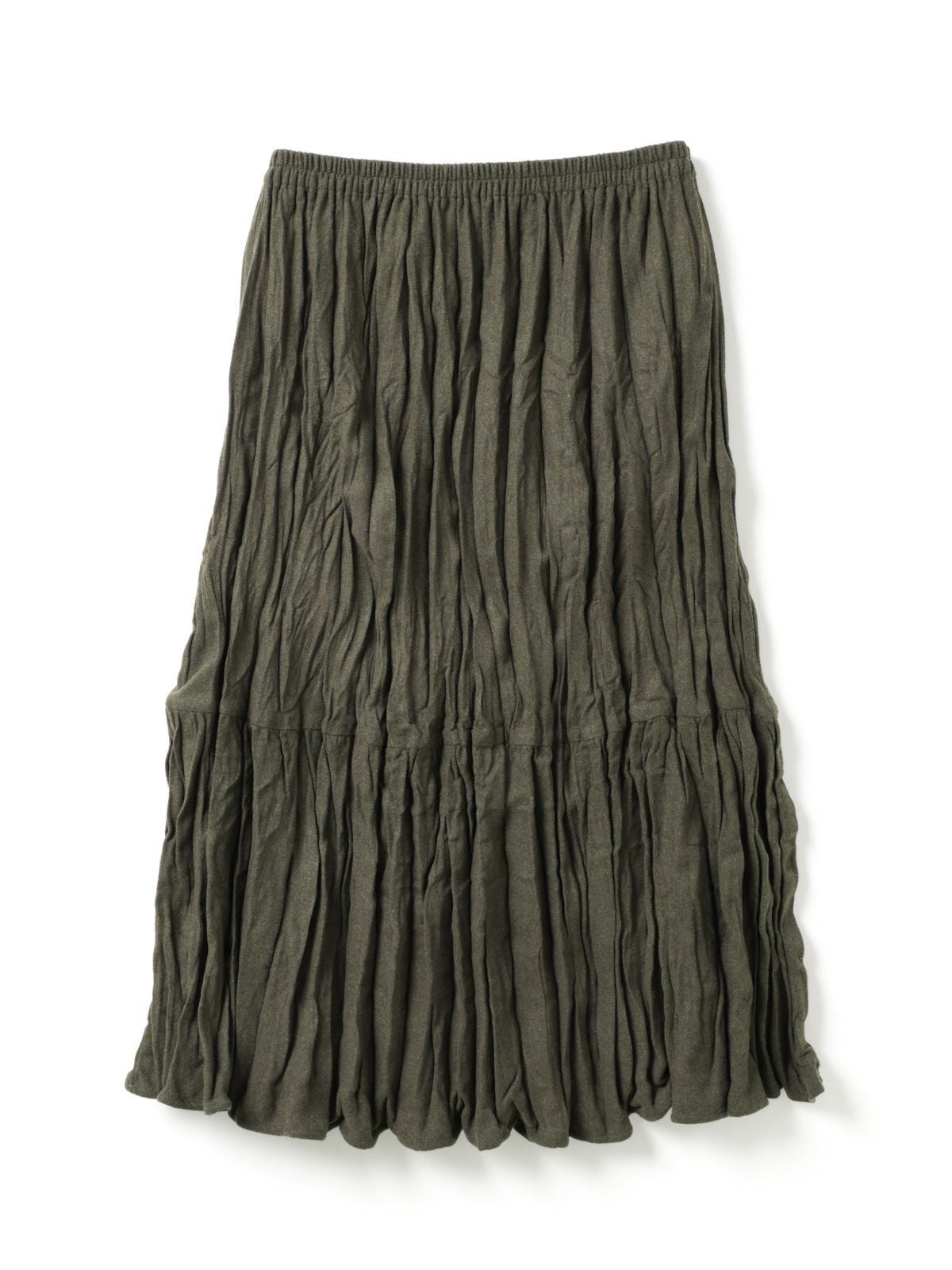 mizuiro ind ウールブレンドティアードワッシャースカート｜ MARcourt