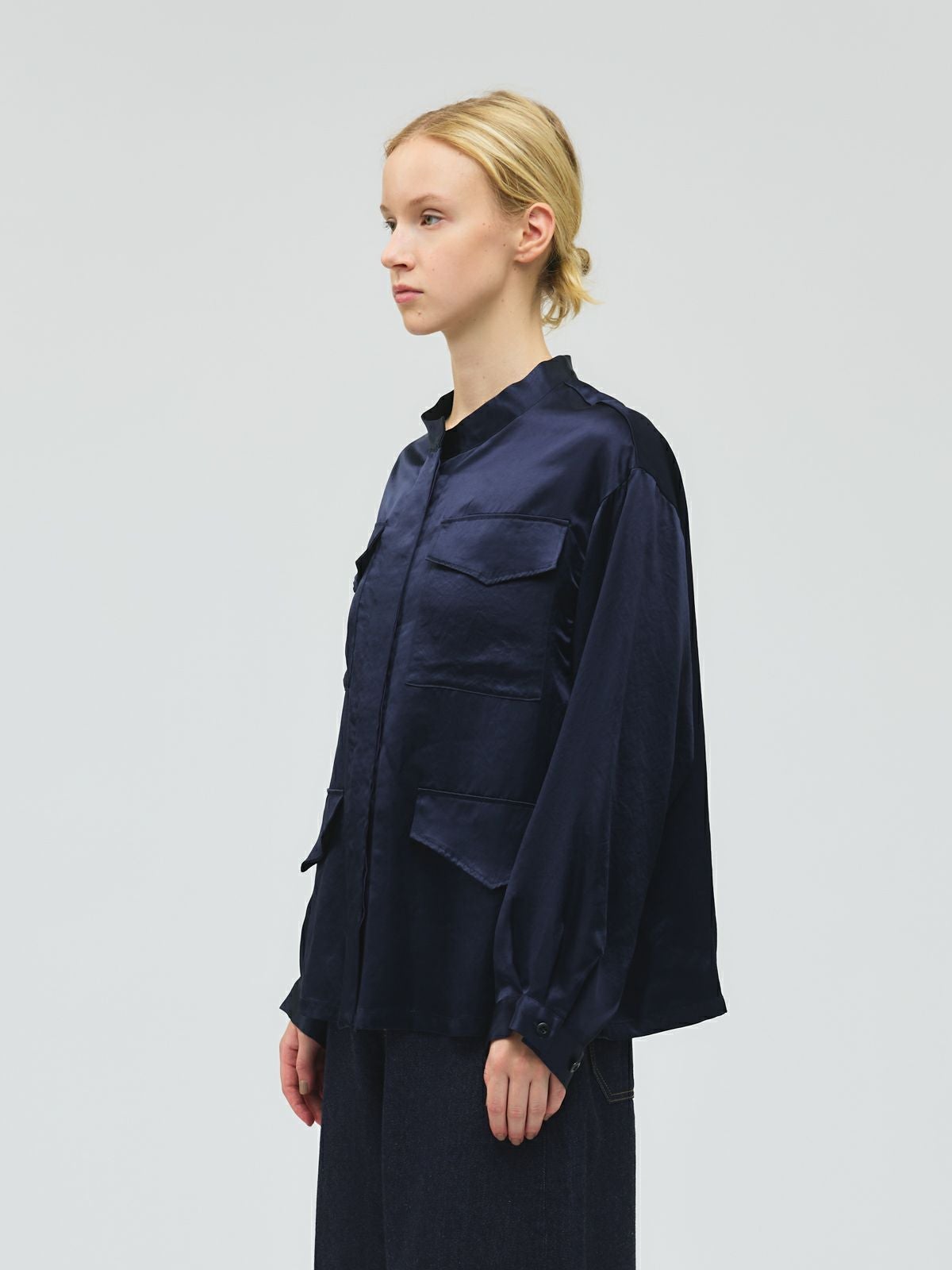 mizuiro ind サテンワークシャツ｜ MARcourt ONLINE STORE
