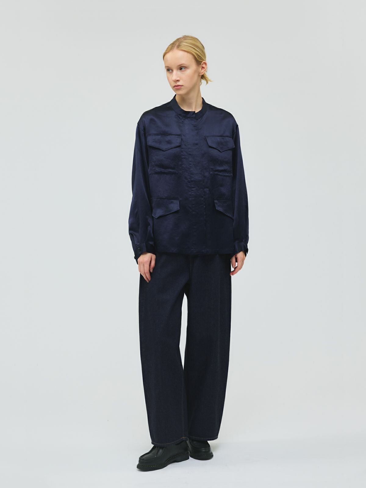 mizuiro ind サテンワークシャツ｜ MARcourt ONLINE STORE