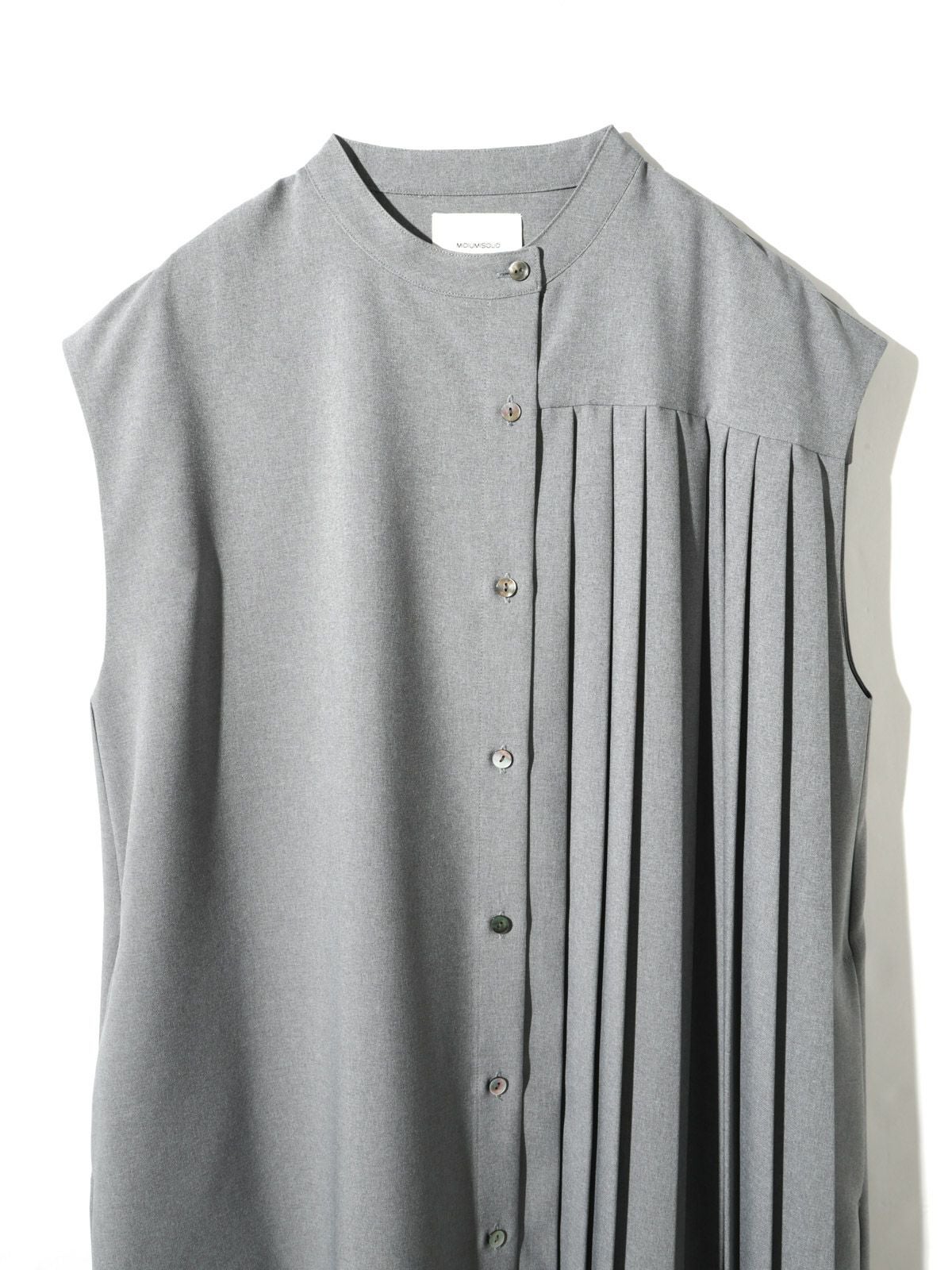 MIDIUMISOLID for Ladies アシンメトリープリーツノースリーブ