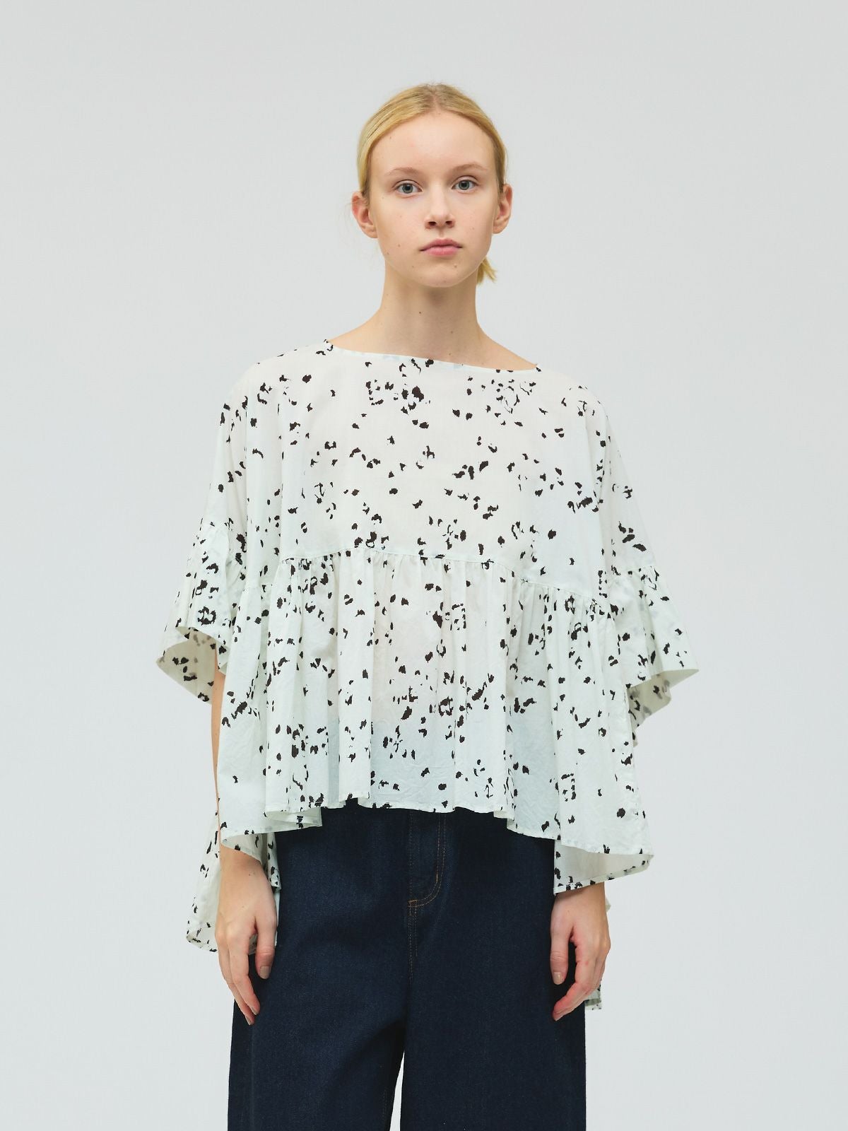 mizuiro ind プリントワイドギャザープルオーバー｜ MARcourt ONLINE