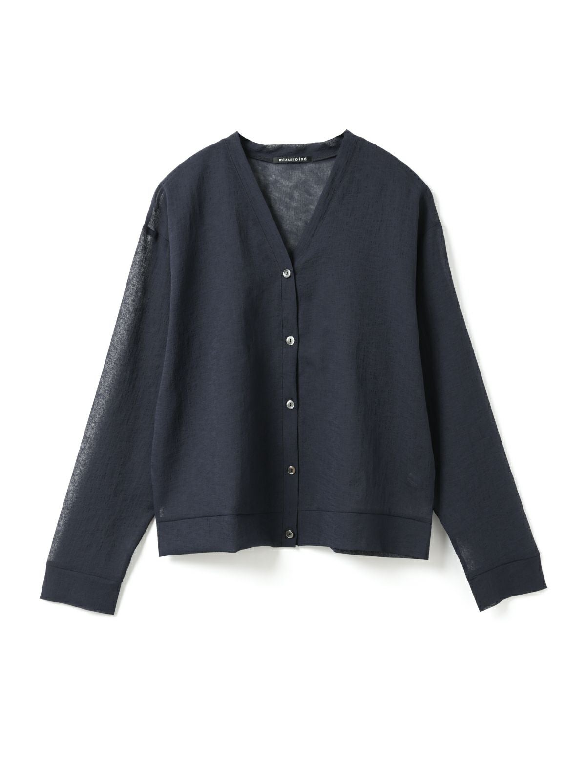 mizuiro ind ワッシャーボイルVネックカーディガン｜ MARcourt ONLINE