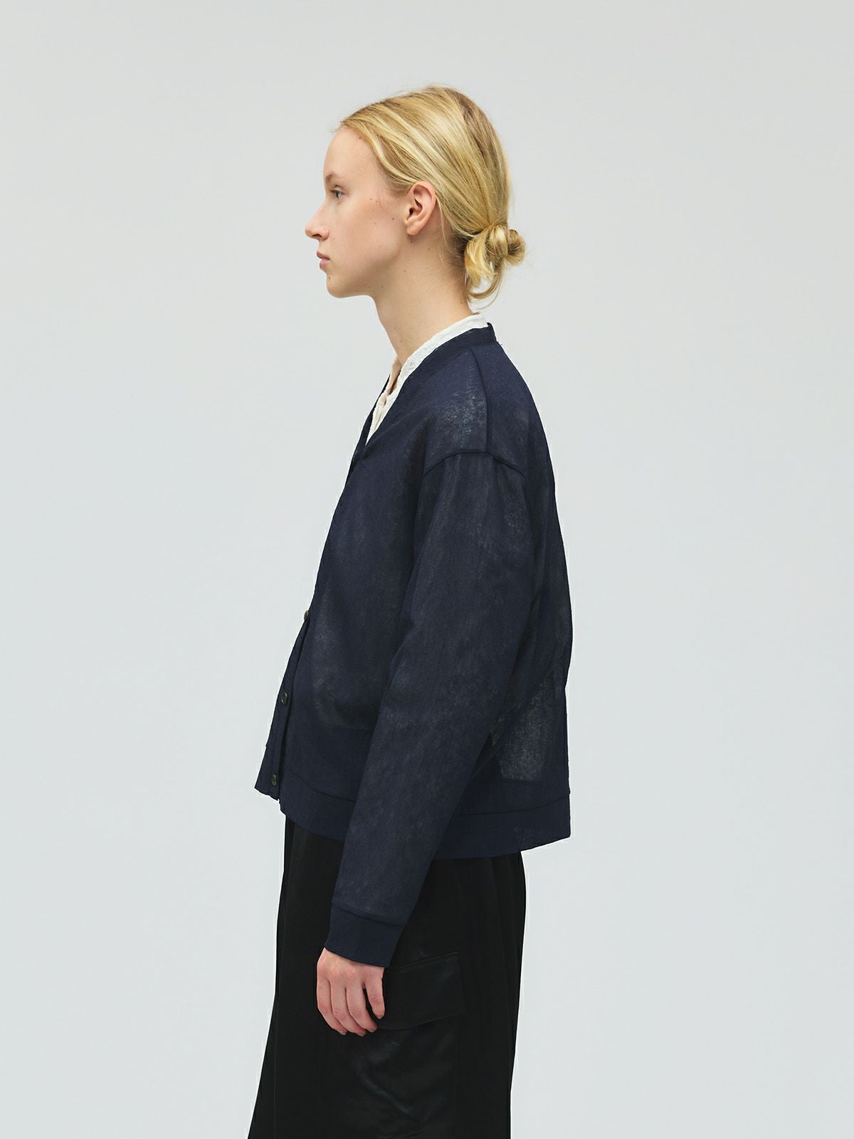 mizuiro ind ワッシャーボイルVネックカーディガン｜ MARcourt ONLINE