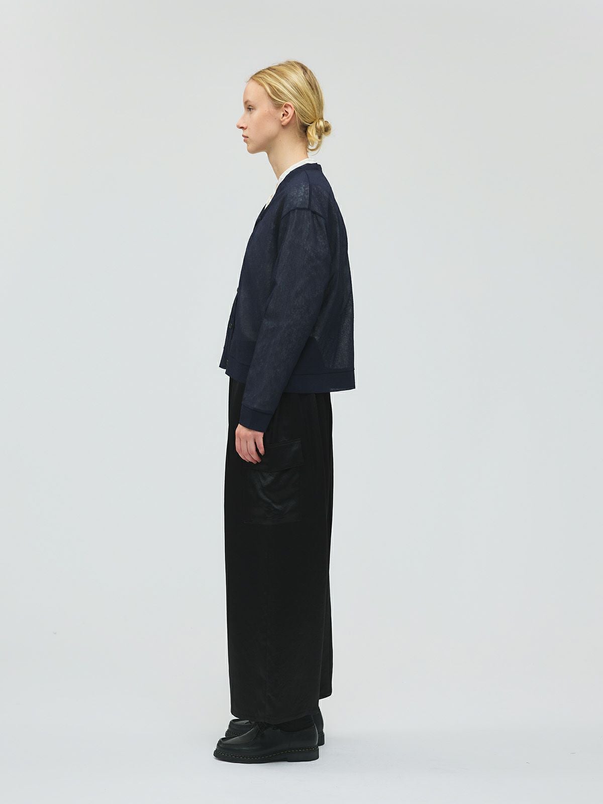 mizuiro ind ワッシャーボイルVネックカーディガン｜ MARcourt ONLINE