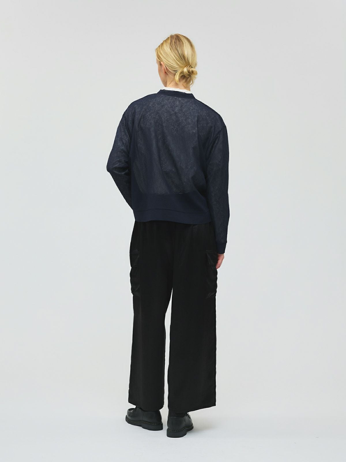 mizuiro ind ワッシャーボイルVネックカーディガン｜ MARcourt ONLINE