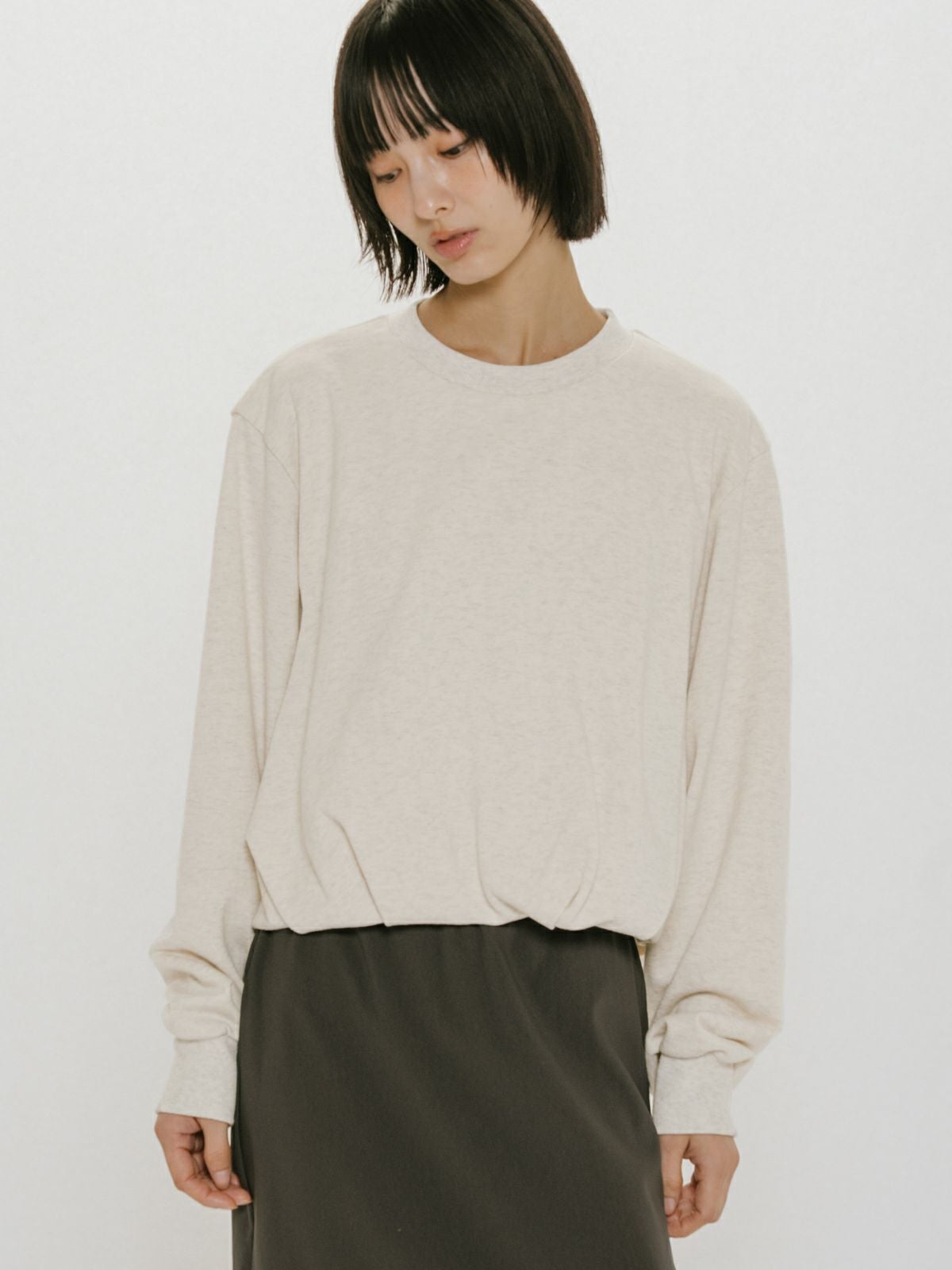 MIDIUMISOLID for Ladies バルーンスウェットプルオーバー｜ MARcourt