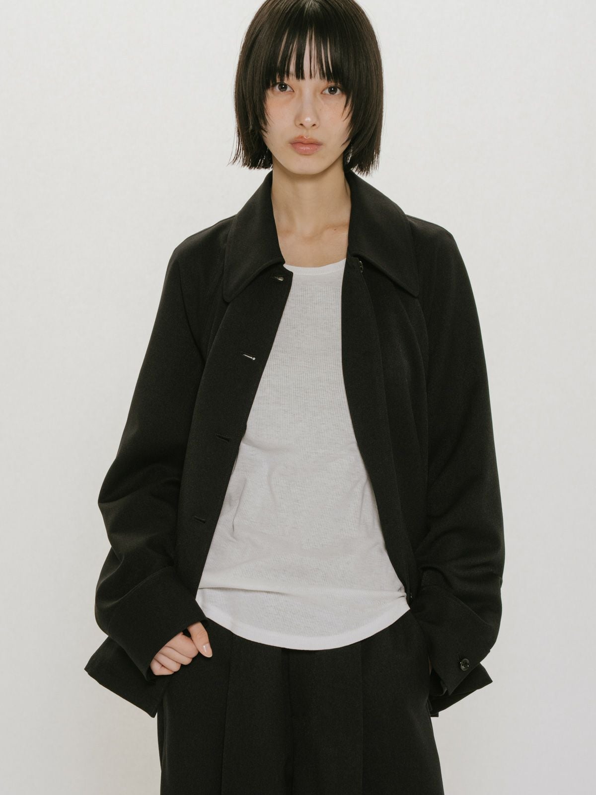 MIDIUMISOLID for Ladies ステンカラーシャツジャケット｜ MARcourt