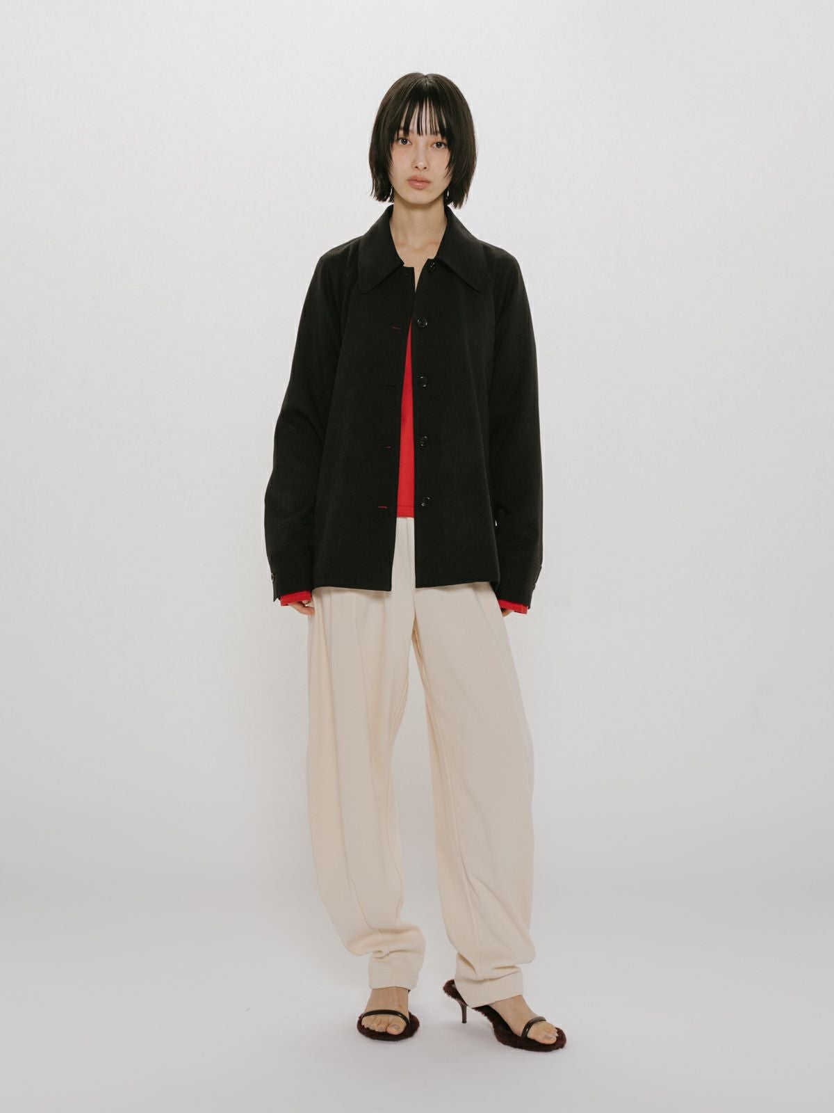 MIDIUMISOLID for Ladies ステンカラーシャツジャケット｜ MARcourt