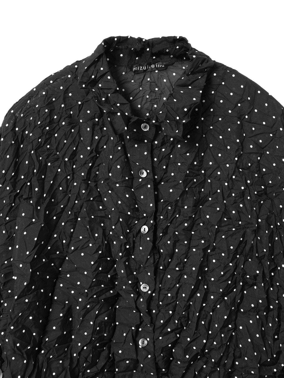mizuiro ind ドットプリントキャッチワッシャーシャツ｜ MARcourt