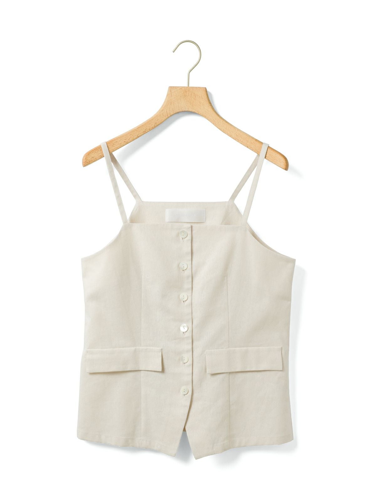 linen blend bustier like vest