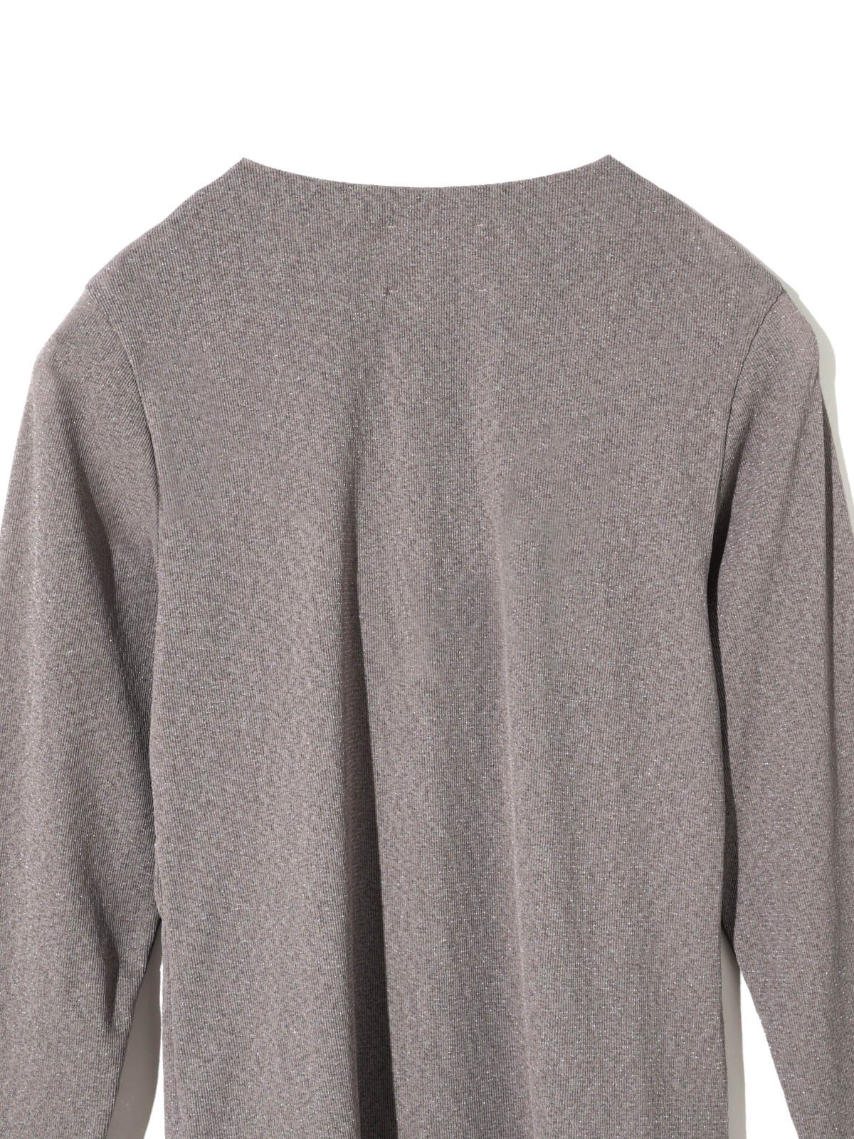 MIDIUMISOLID ミディウミソリッド クリンクル加工 グレー 長袖ニット MIDIUMISOLID for Ladies クルーネックロングカーディガン｜ MARcourt