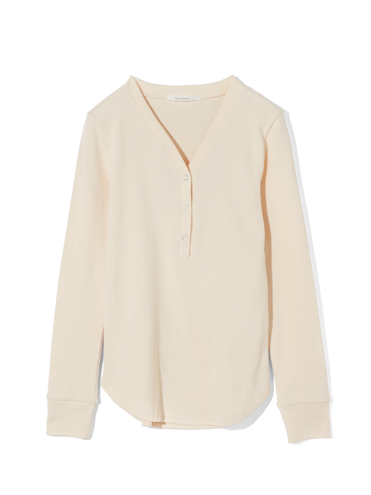 MIDIUMISOLID for Ladies リブヘンリーネックプルオーバー｜ MARcourt