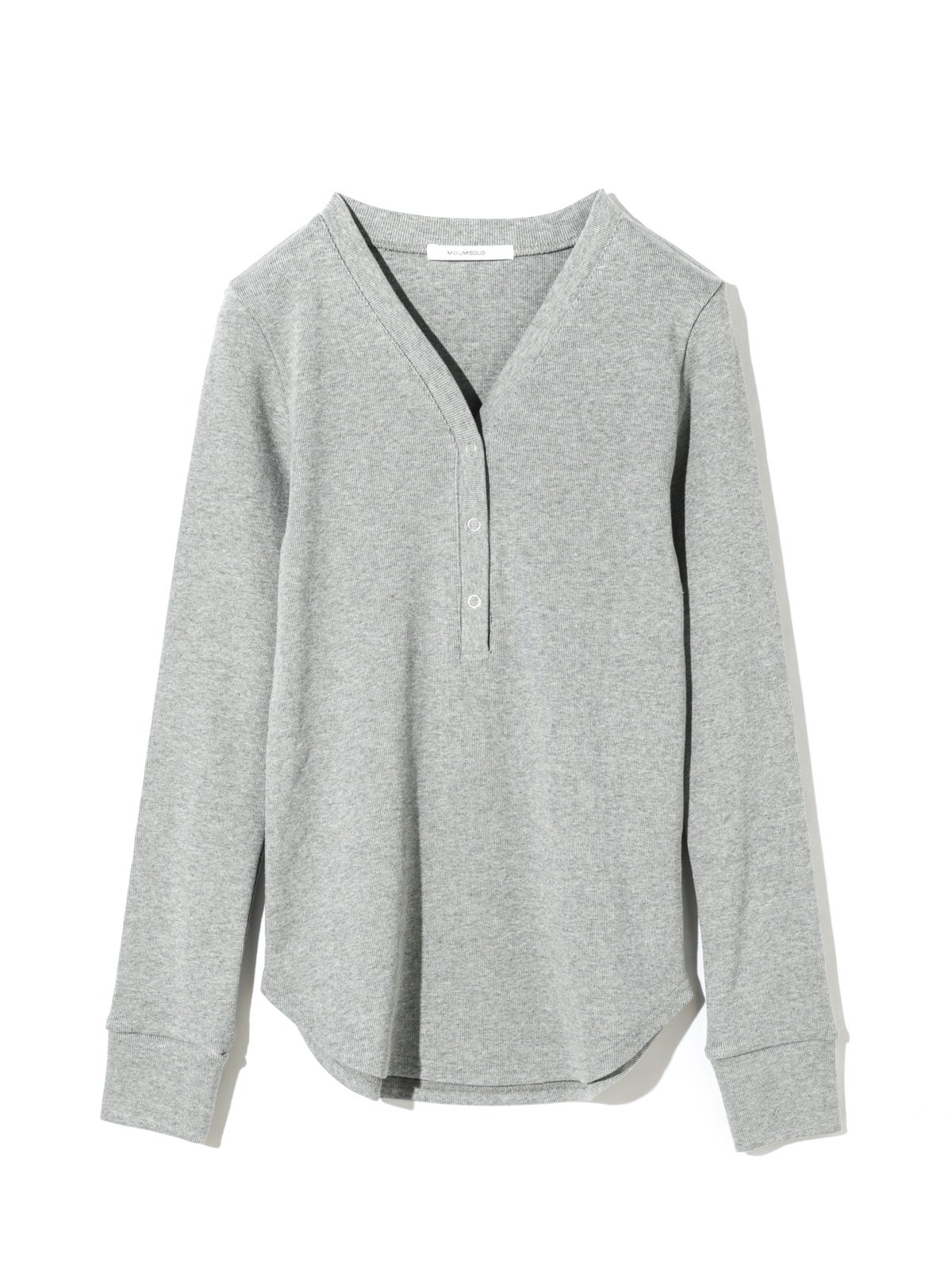 MIDIUMISOLID for Ladies リブヘンリーネックプルオーバー｜ MARcourt