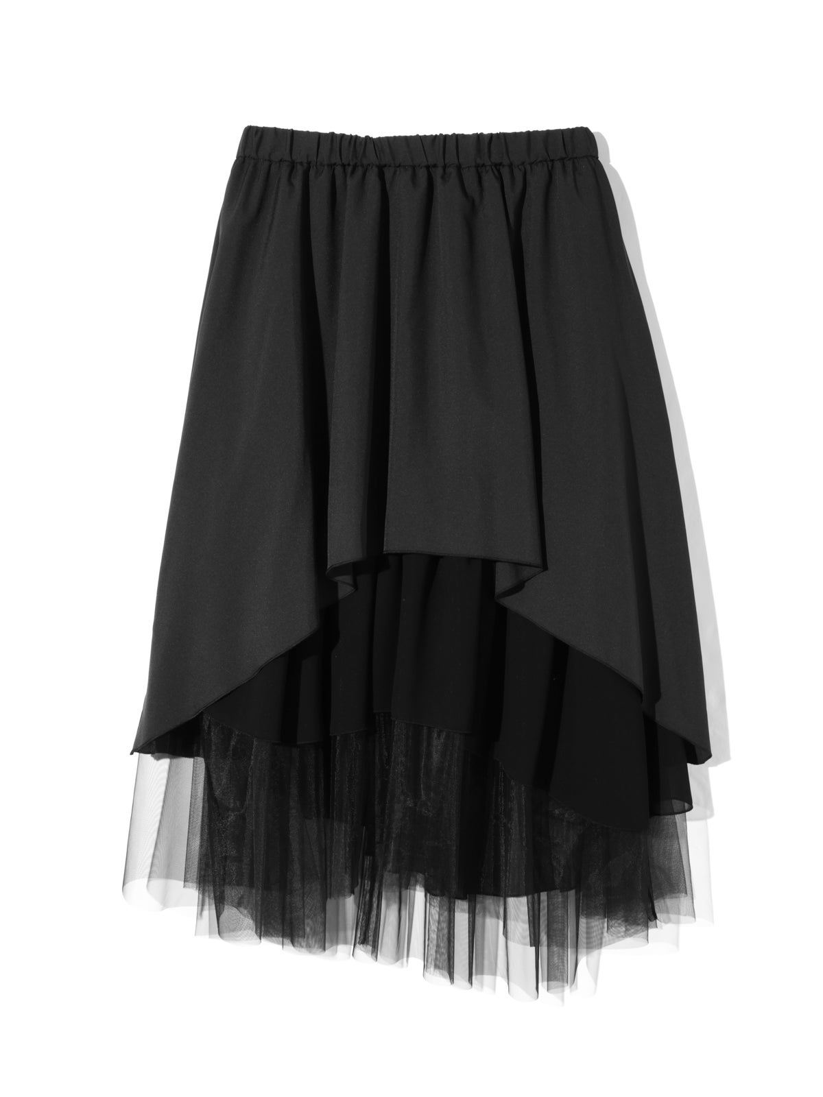 MIDIUMISOLID for Ladies アシンメトリーティアードスカート