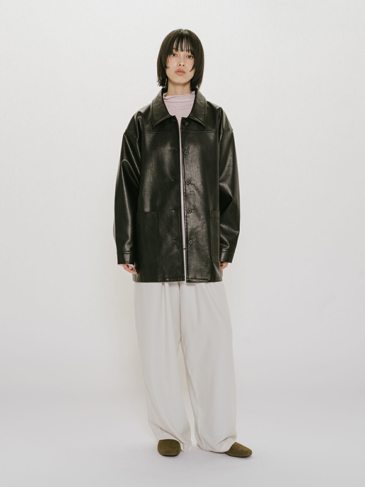 MAKINA JAM MA レザー ボディスーツ フード付き ブラック S Matou Stand/C Leather Short Jacket – マザーハウス 公式サイト