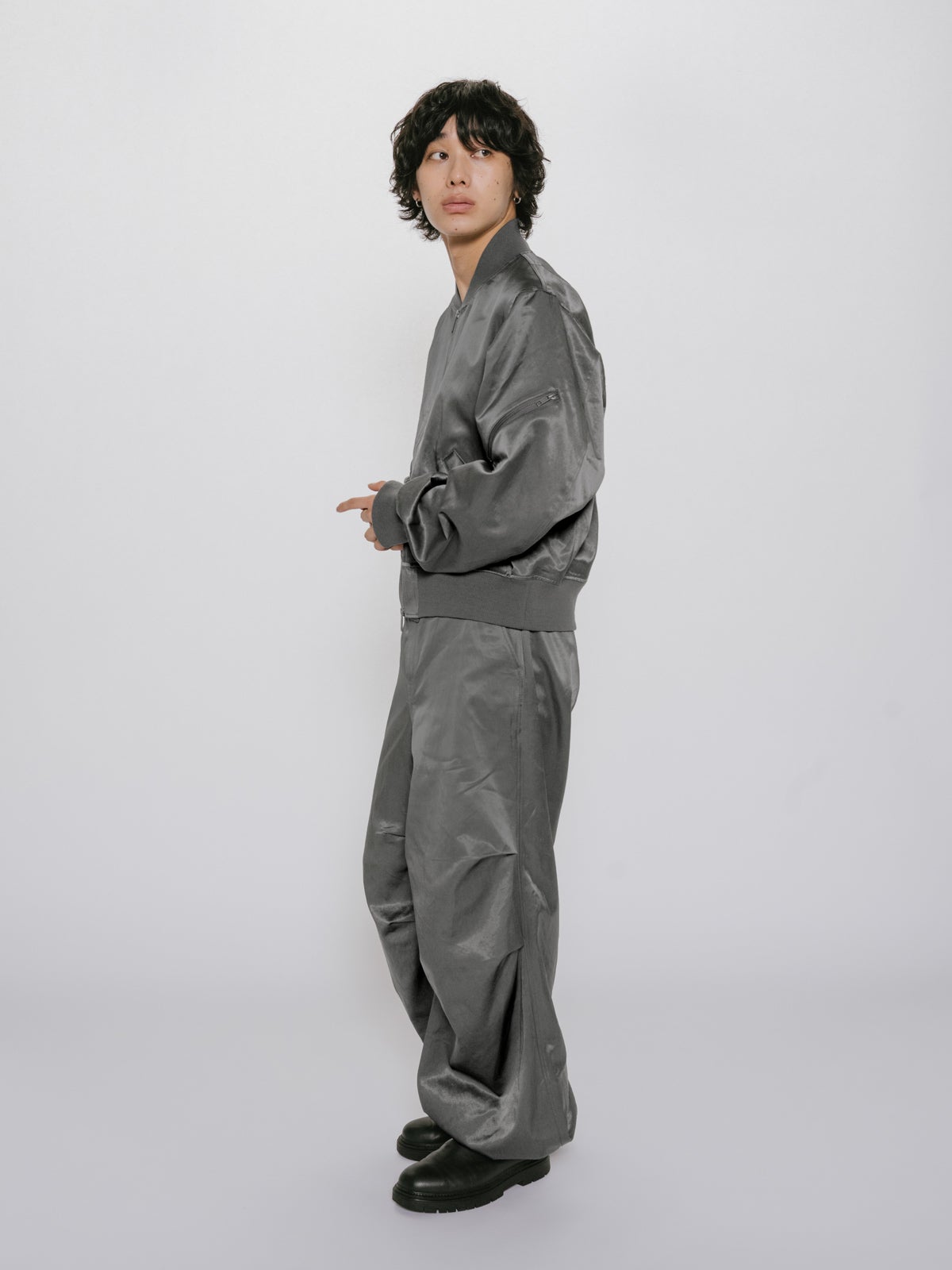 juさま　Mサイズグレー MIDIUMISOLID Men's ブリーチサテンMA-1｜ MARcourt ONLINE STORE