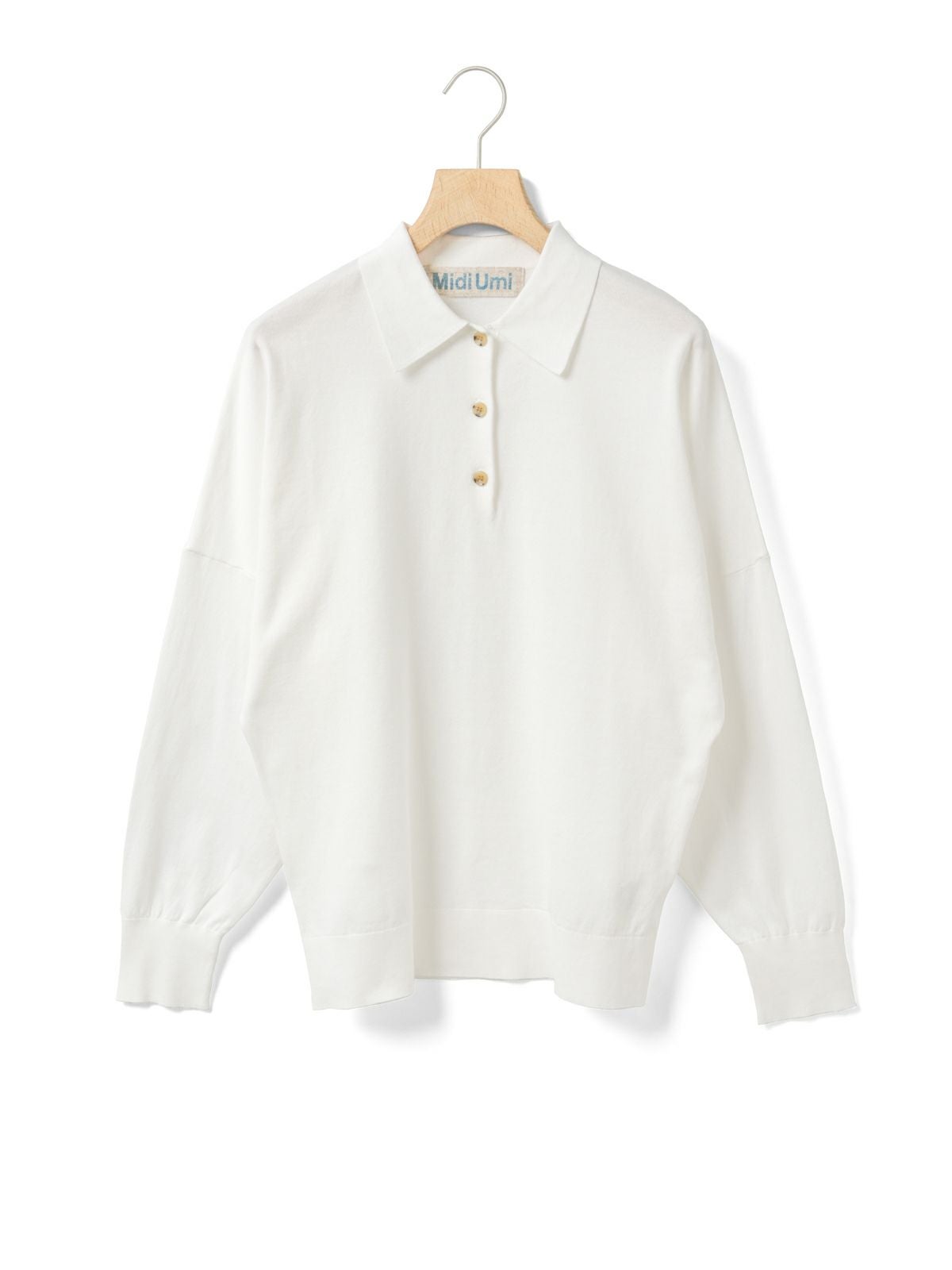 midiumi ポロシャツ ホワイト MidiUmi ワイドニットポロ｜ MARcourt ONLINE STORE - マーコート