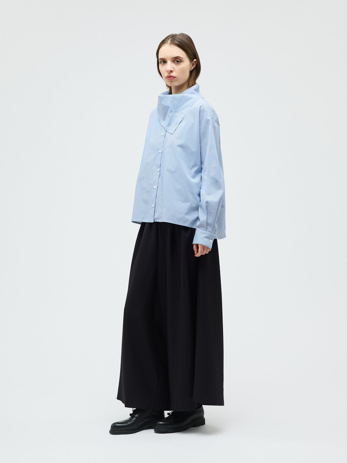 mizuiro ind ストライプスカーフカラーシャツ｜ MARcourt ONLINE STORE