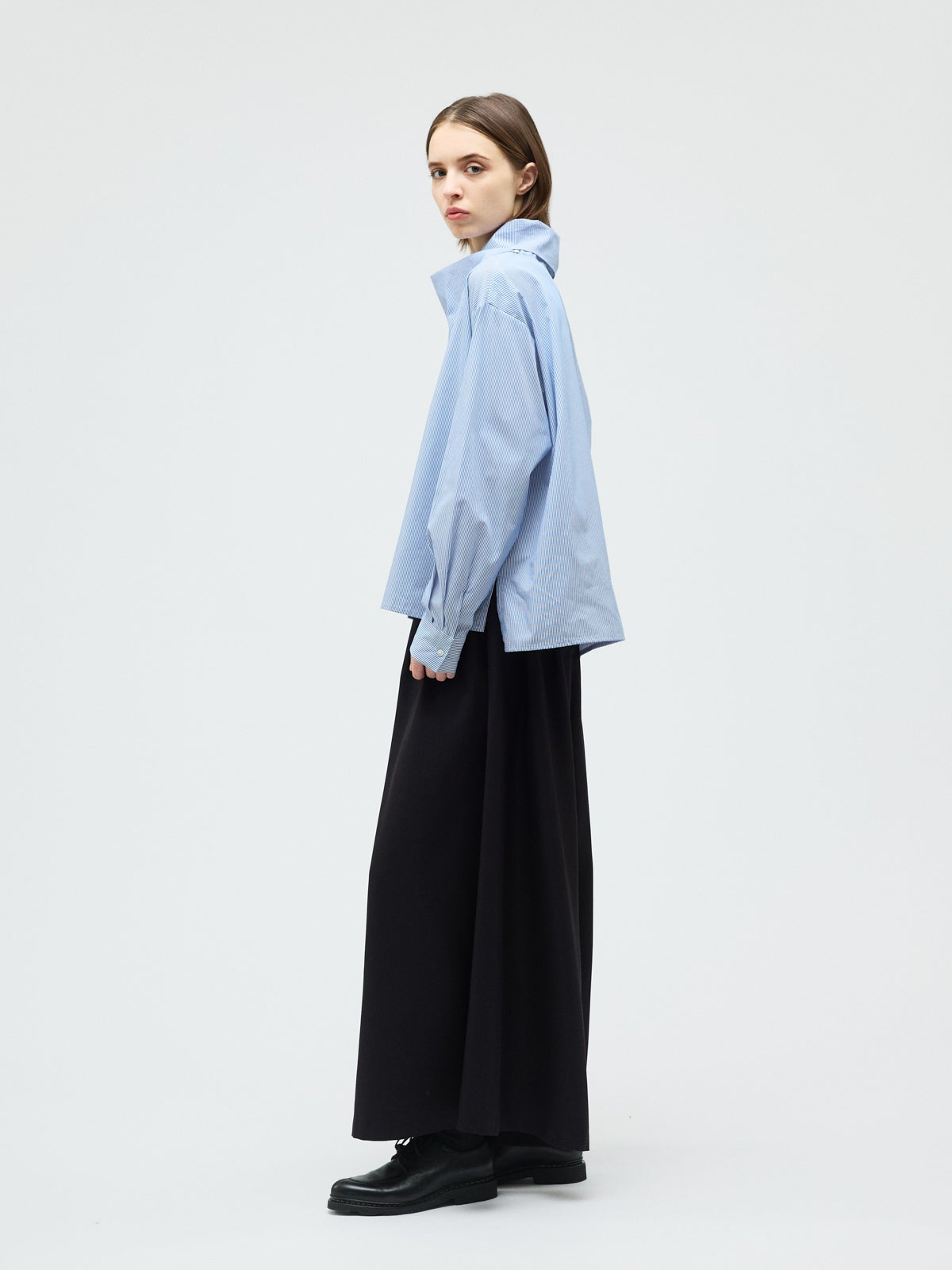 mizuiro ind ストライプスカーフカラーシャツ｜ MARcourt ONLINE STORE