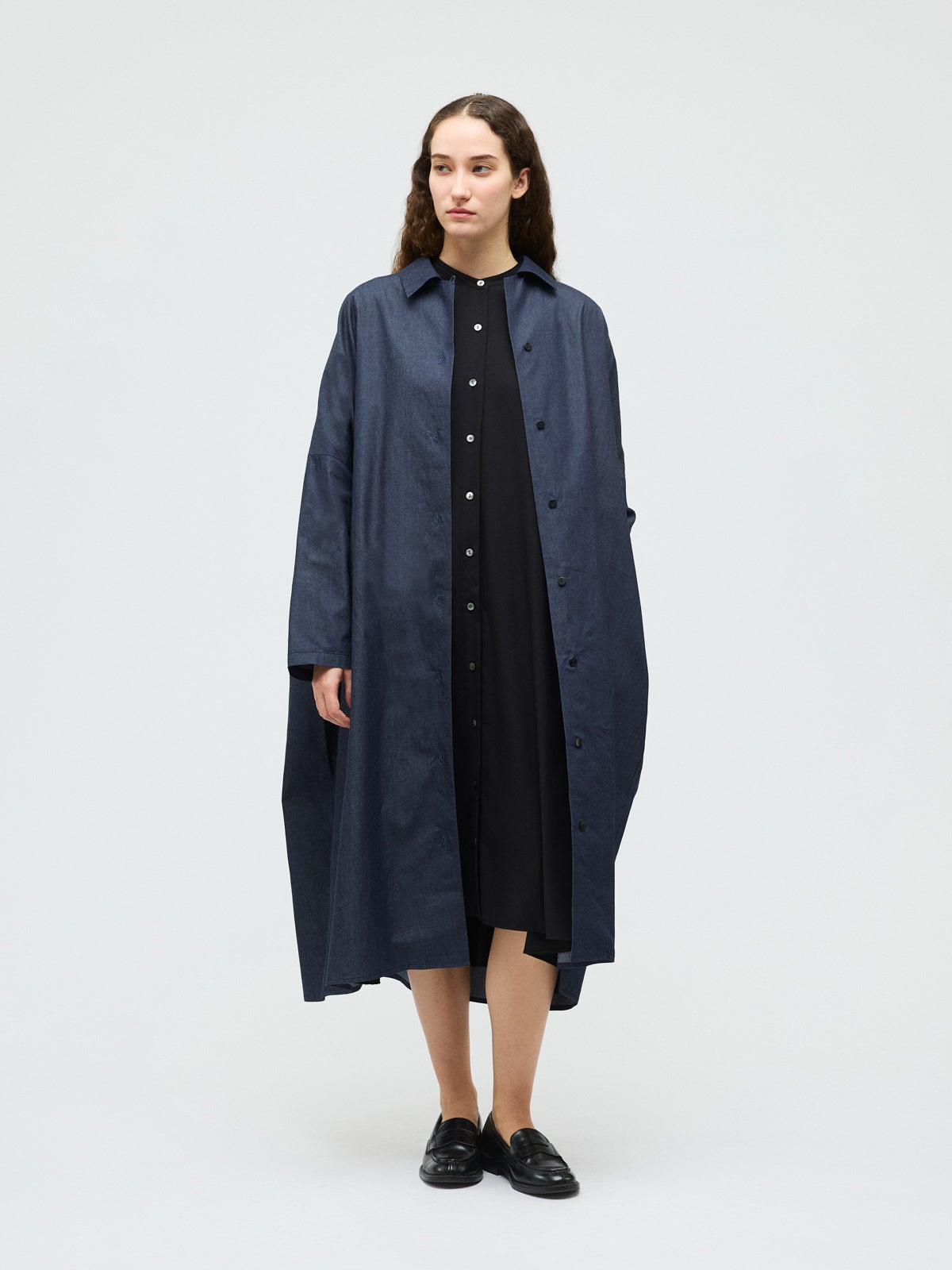 mizuiro ind デニムワイドシャツコート｜ MARcourt ONLINE STORE