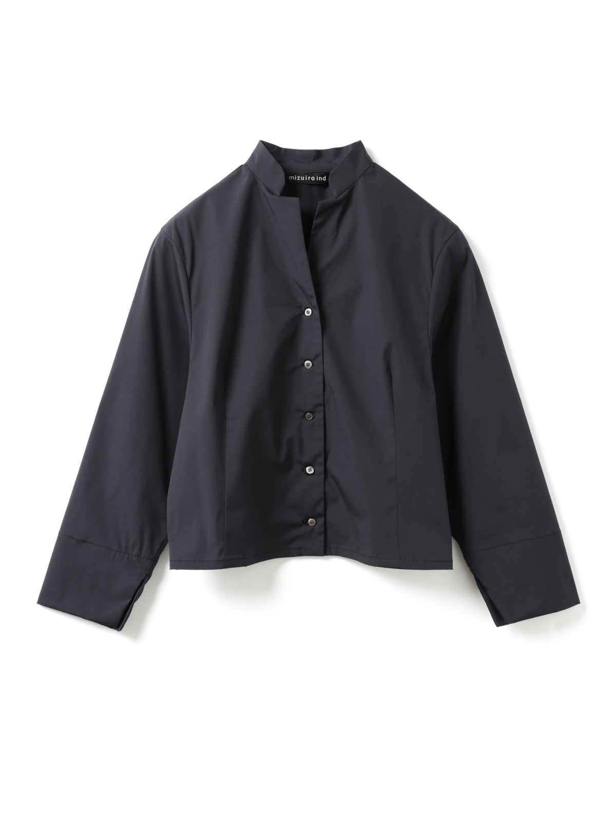 極美品】mizuiro ind ★R/Tスタンドカラーシャツ紺色/匿名配送 mizuiro ind スタンドカラーショートシャツ｜ MARcourt ONLINE STORE