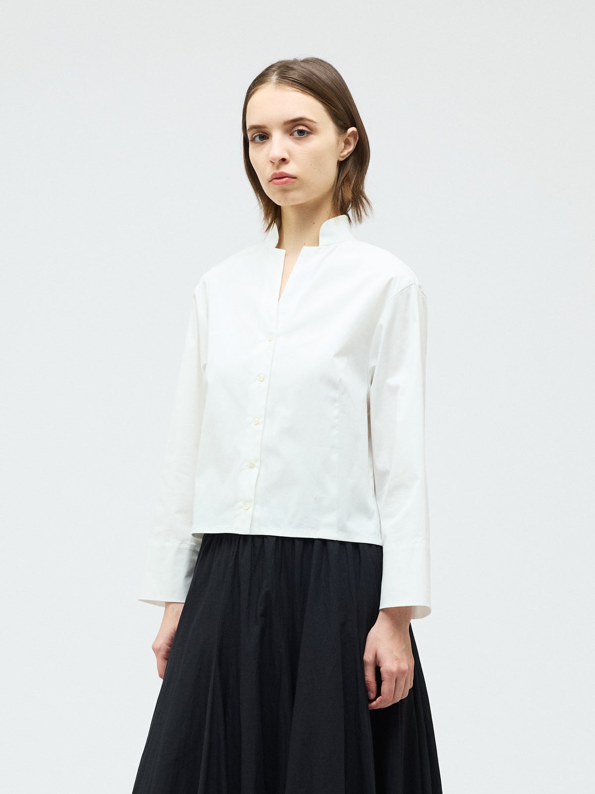 mizuiro ind スタンドカラーショートシャツ｜ MARcourt ONLINE STORE