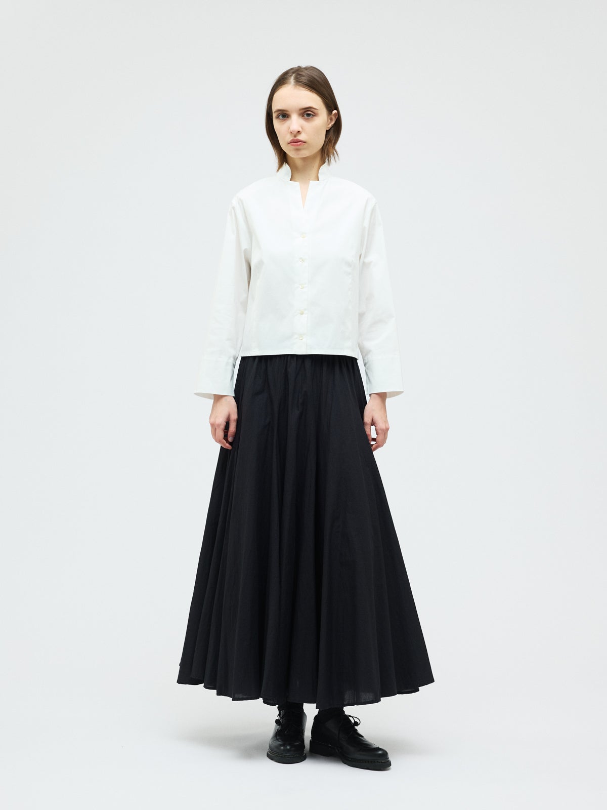 mizuiro ind スタンドカラーショートシャツ｜ MARcourt ONLINE STORE