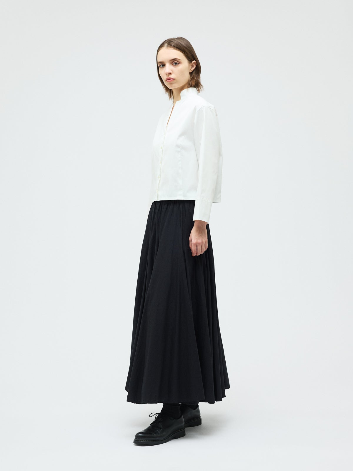 mizuiro ind スタンドカラーショートシャツ｜ MARcourt ONLINE STORE