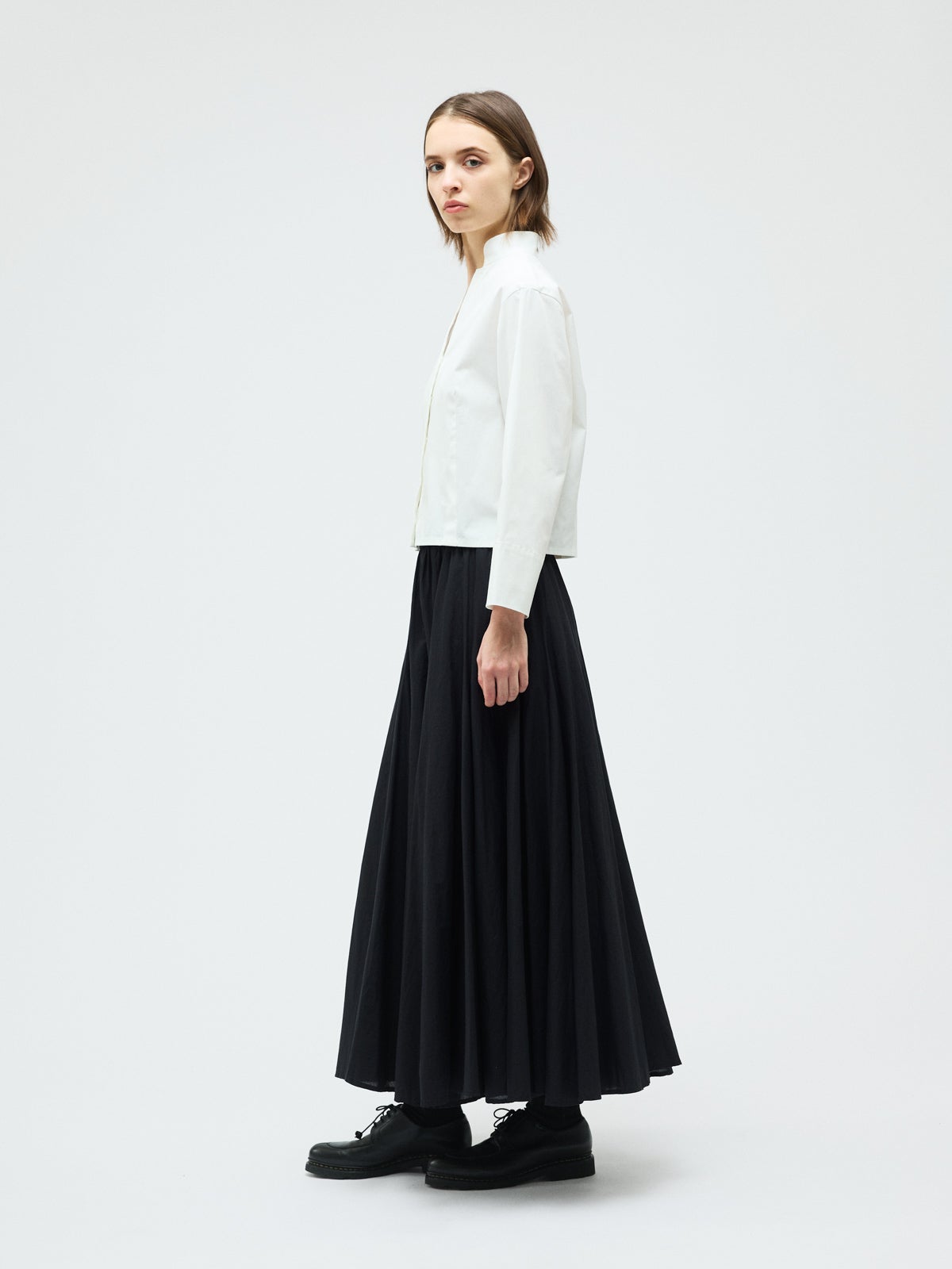 mizuiro ind スタンドカラーショートシャツ｜ MARcourt ONLINE STORE