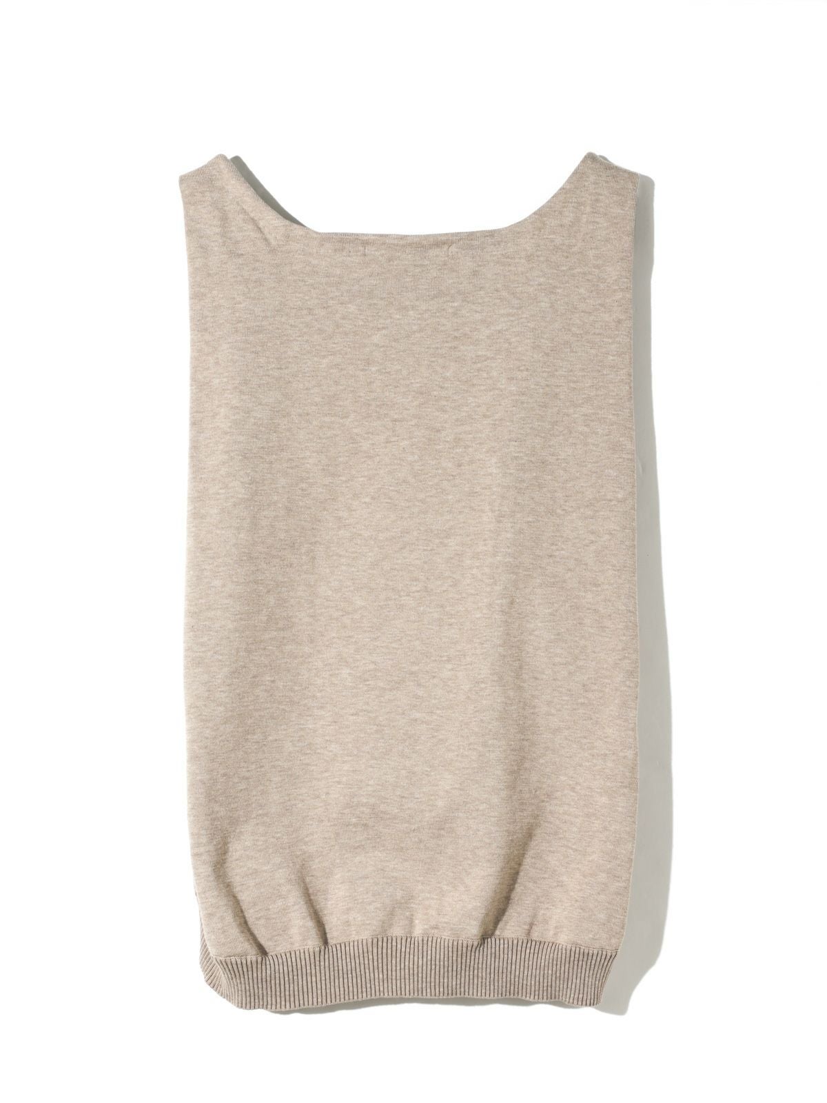 トップス mgm_fmtk MIDIUMISOLID for Ladies タックノースリーブワイドベスト｜ MARcourt