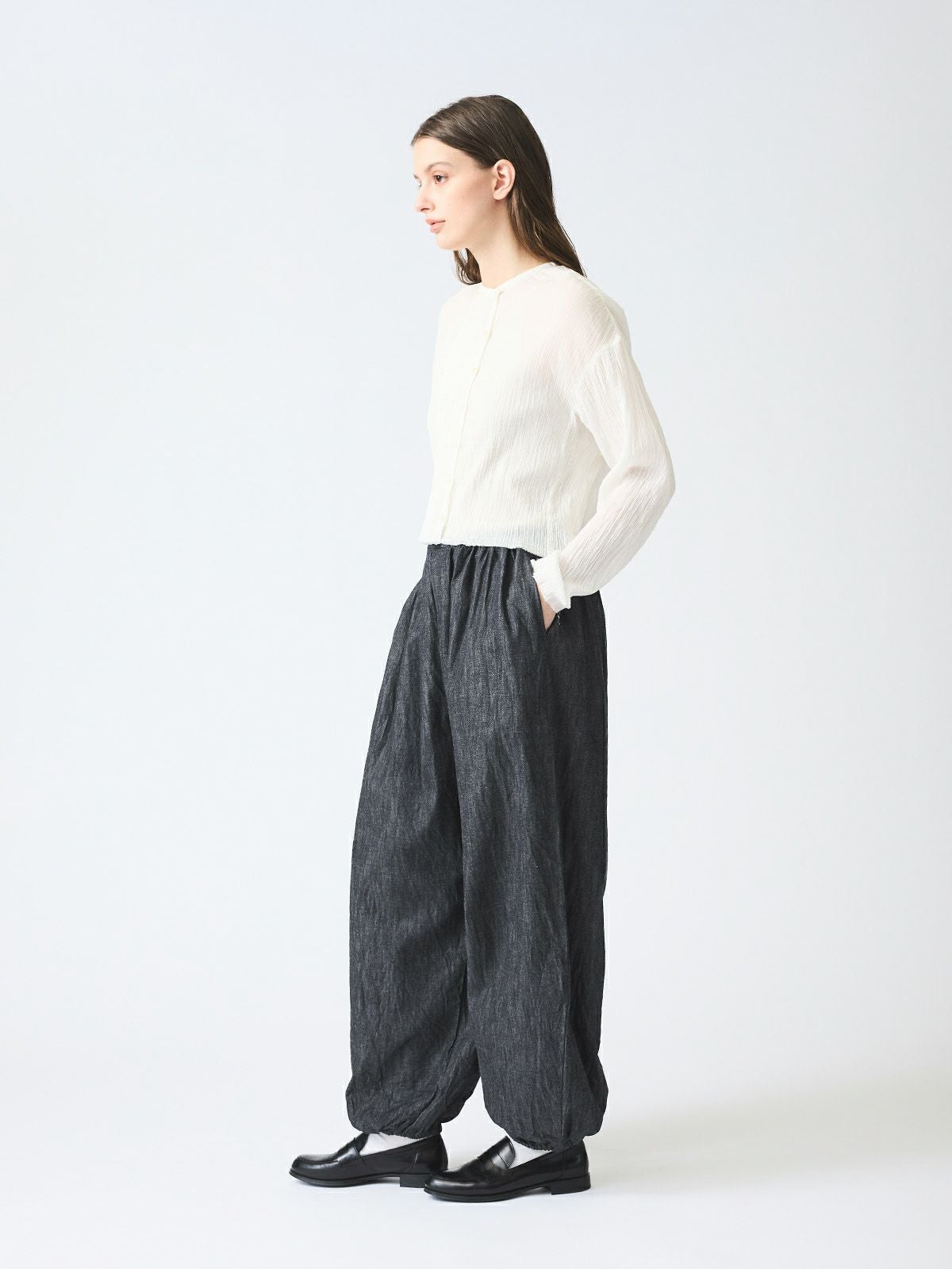 mizuiroind ボリュームパンツ mizuiro ind ドローストリングヘムボリュームパンツ｜ MARcourt ONLINE スカート
