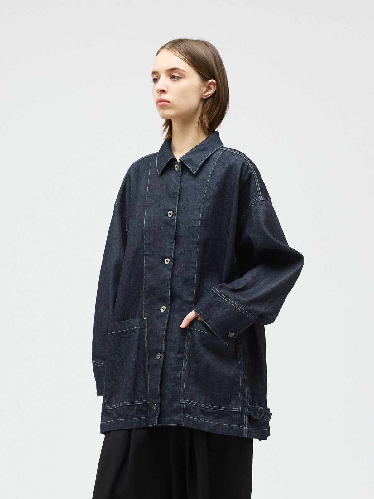 mizuiro ind ワイドデニムカバーオール(ONEWASH)｜ MARcourt ONLINE
