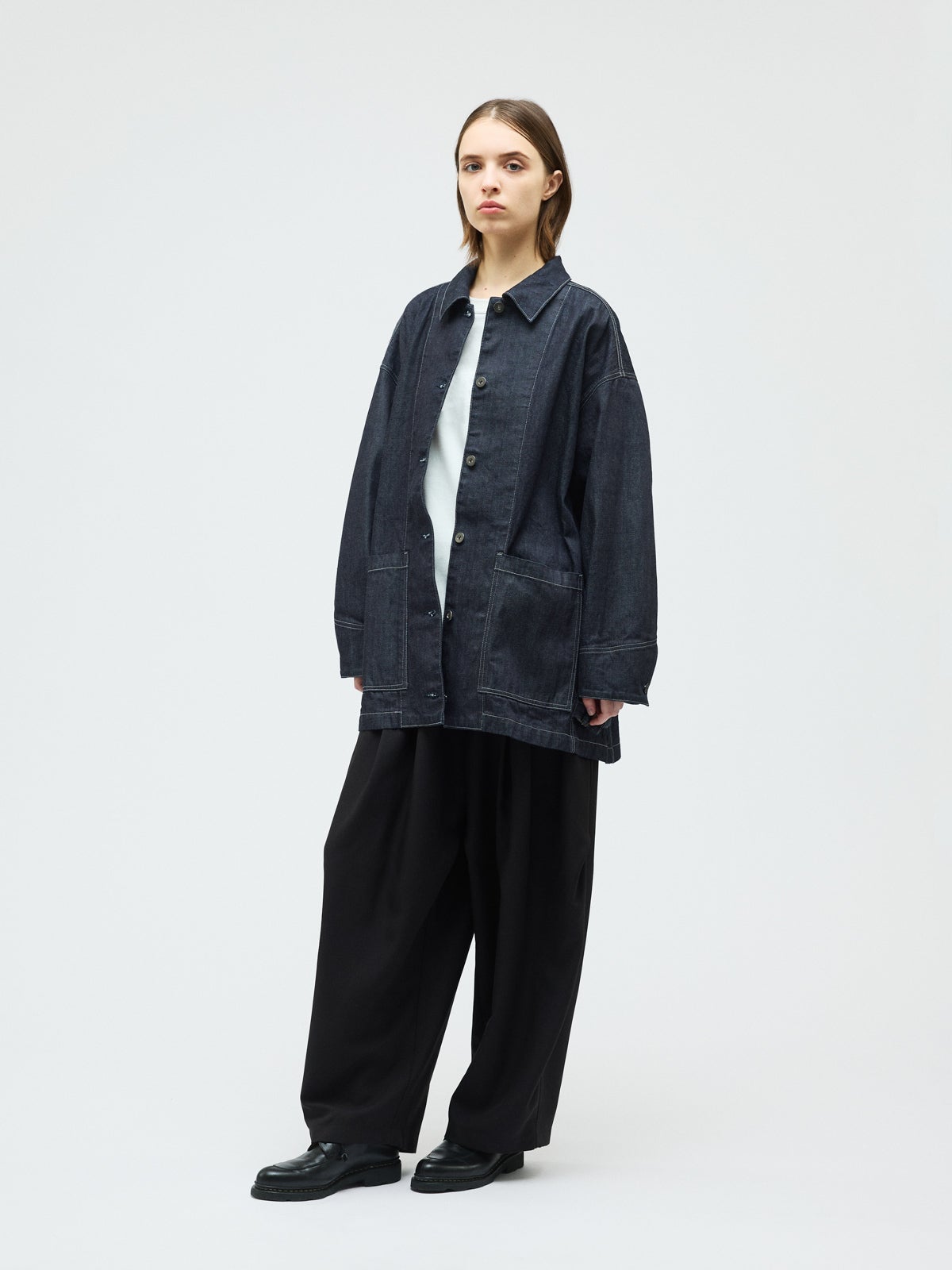 mizuiro ind ワイドデニムカバーオール(ONEWASH)｜ MARcourt ONLINE