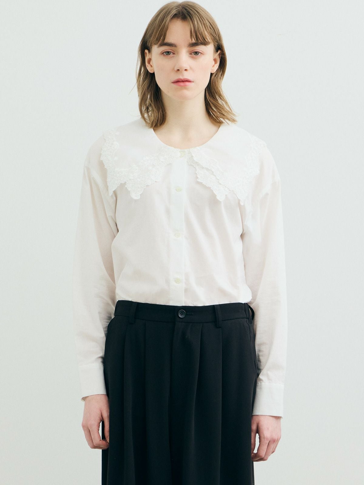 MARMARMAR レースカラーロングスリーブシャツ｜ MARcourt ONLINE STORE