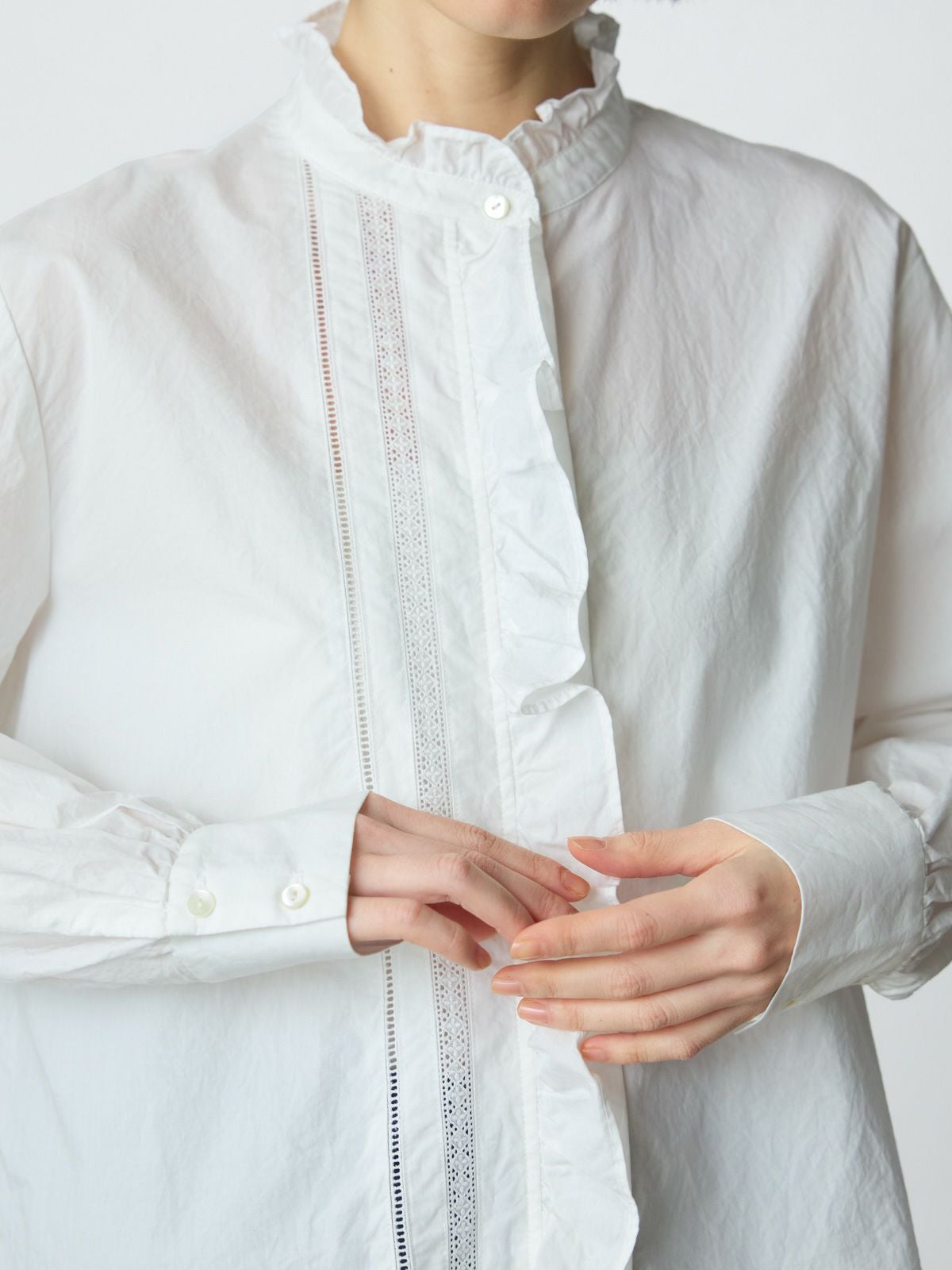 MidiUmi フロントフリルレースシャツ｜ MARcourt ONLINE STORE