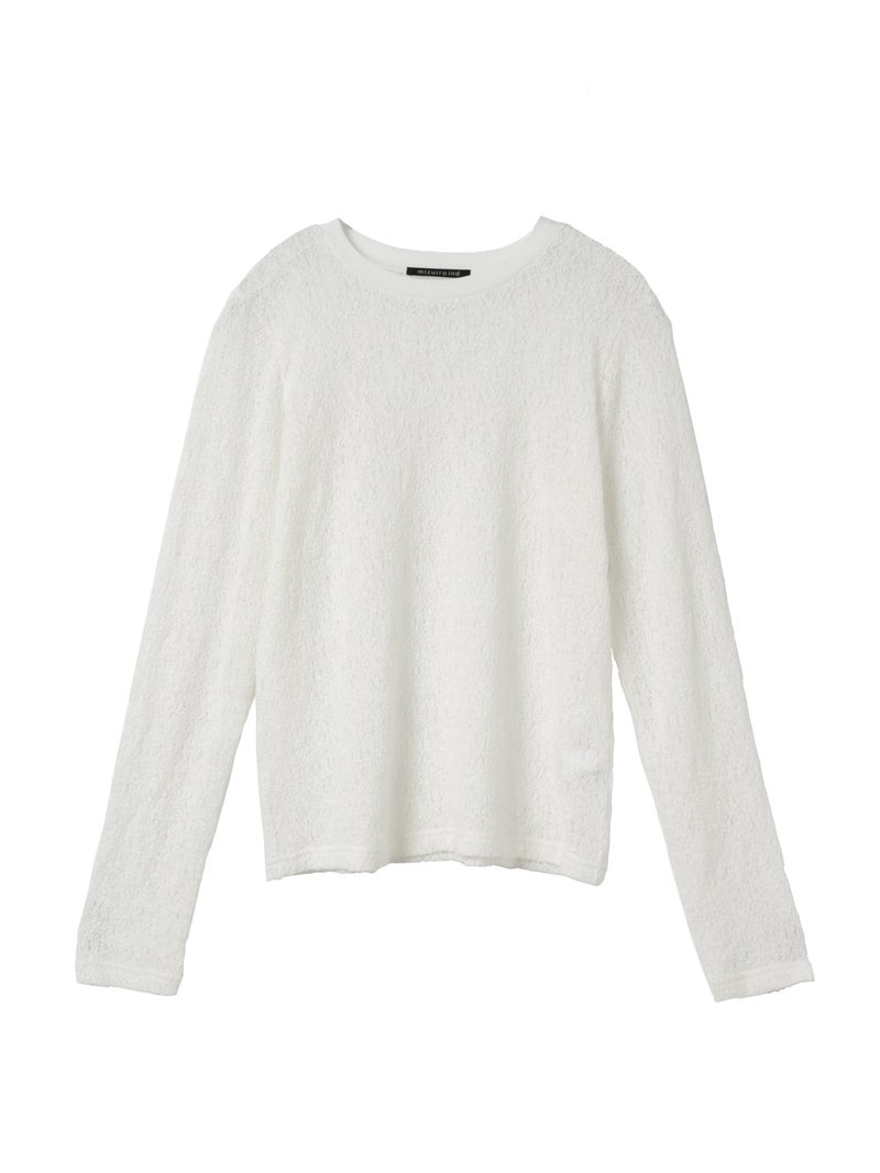 レースクルーネックTシャツ