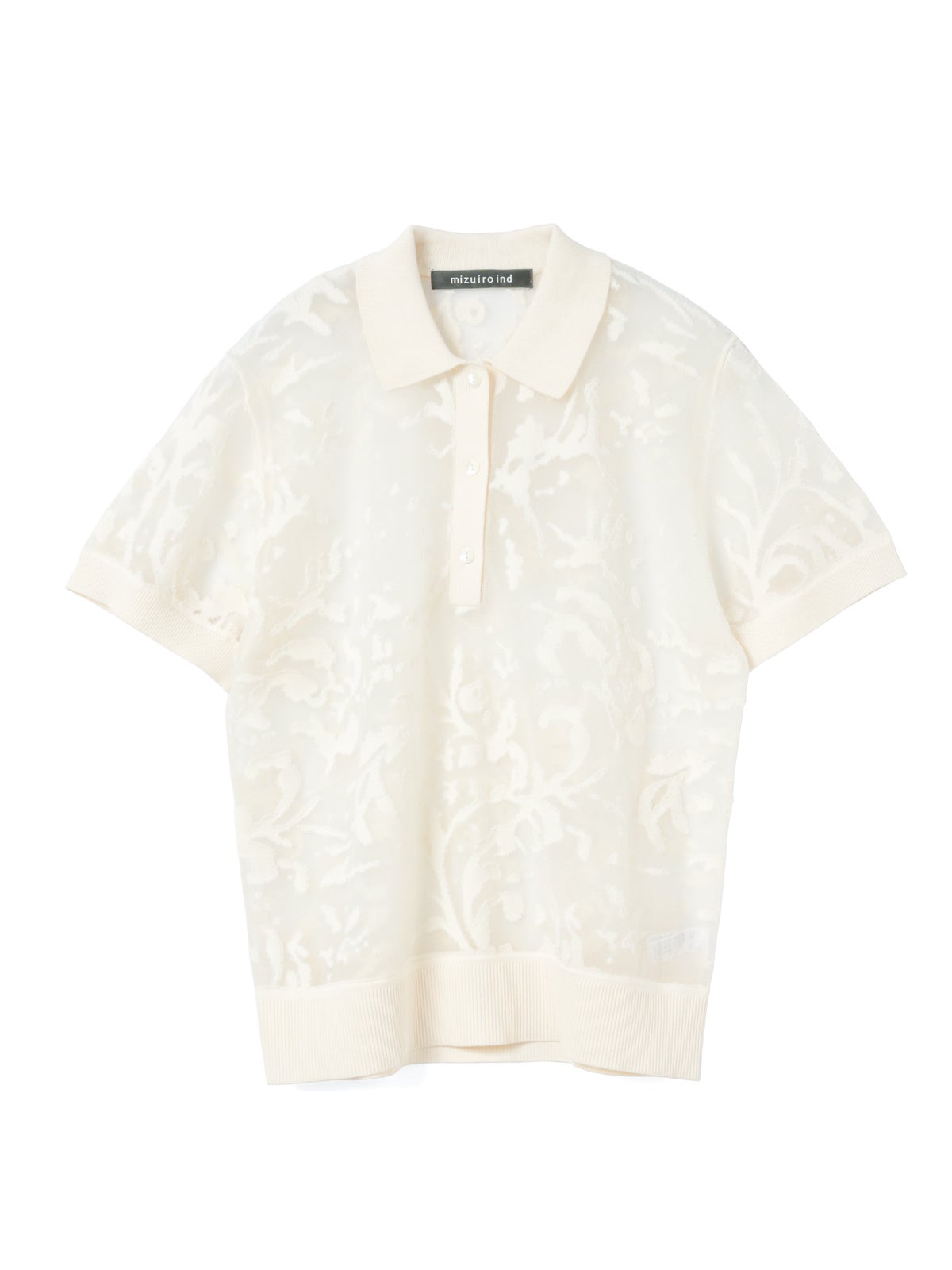 mizuiro ind メッシュ刺繍ポロプルオーバー｜ MARcourt ONLINE STORE