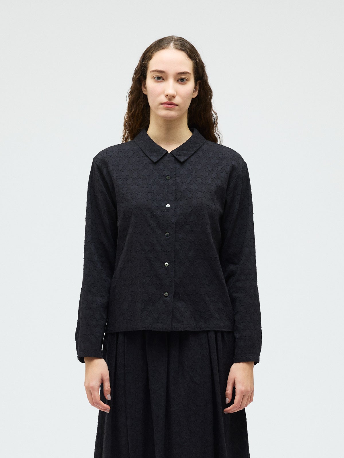 mizuiro ind ジャカードロングスリーブシャツ｜ MARcourt ONLINE STORE