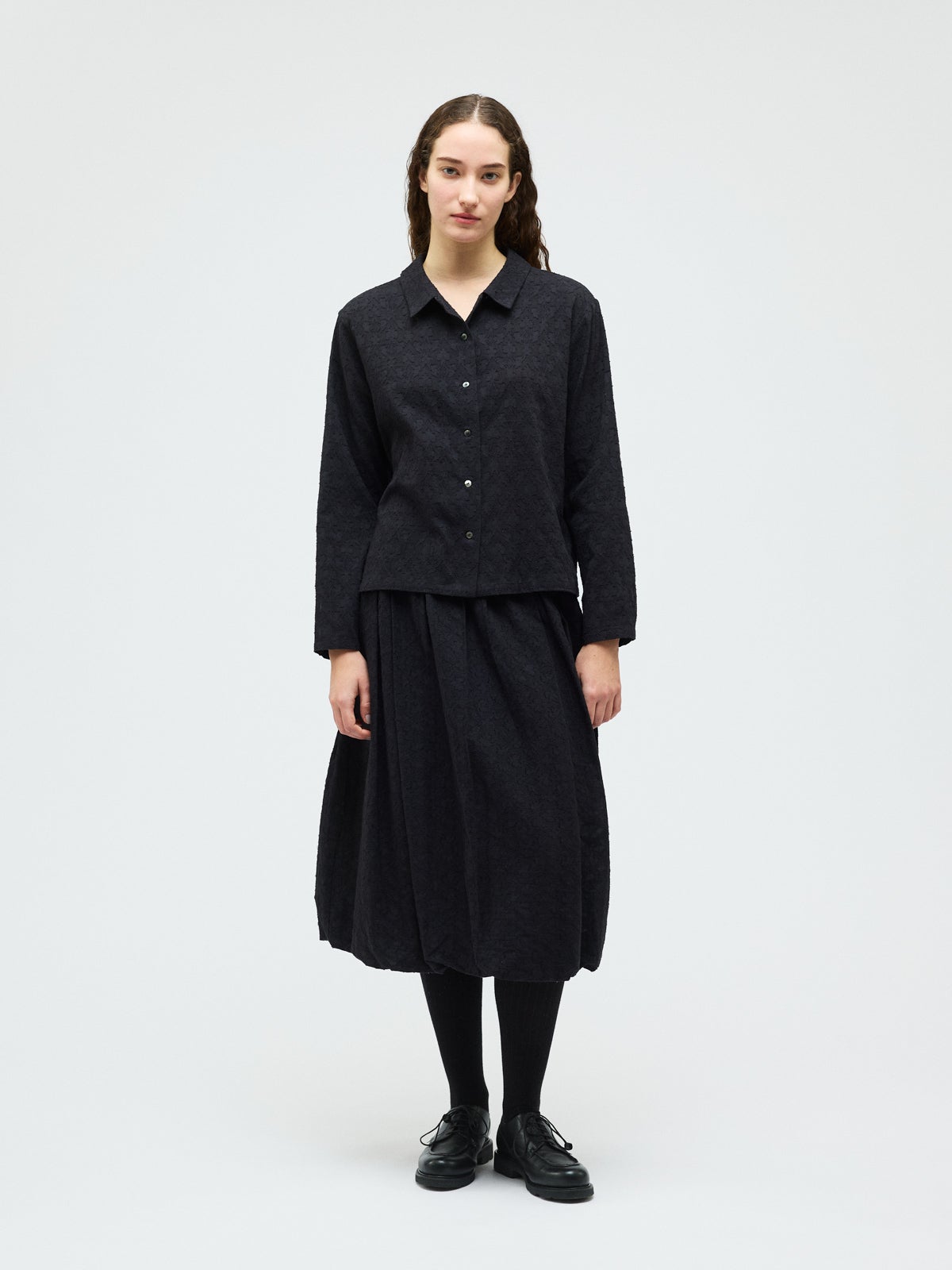 mizuiro ind ジャカードロングスリーブシャツ｜ MARcourt ONLINE STORE