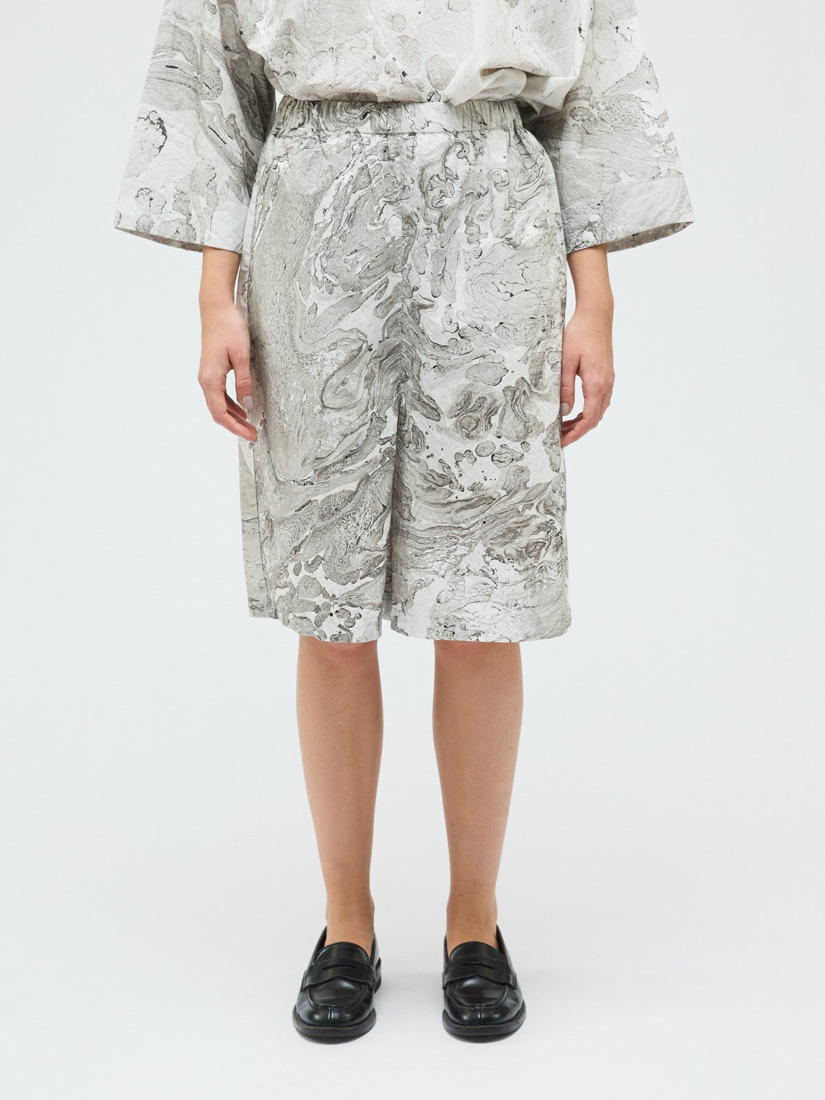 mizuiro ind マーブルプリントキュロットパンツ｜ MARcourt ONLINE