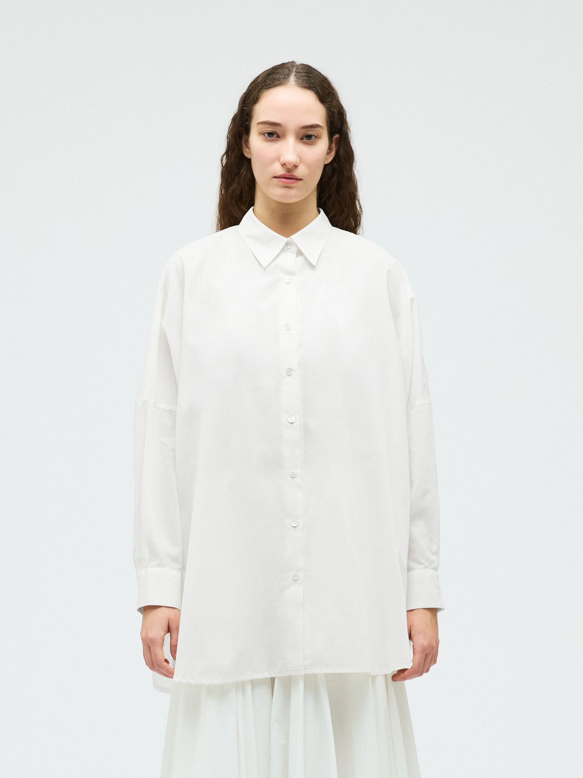 T/C sheer wide shirt