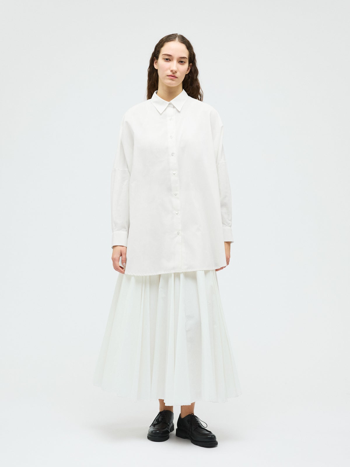 mizuiro ind T/Cシアーワイドシャツ｜ MARcourt ONLINE STORE