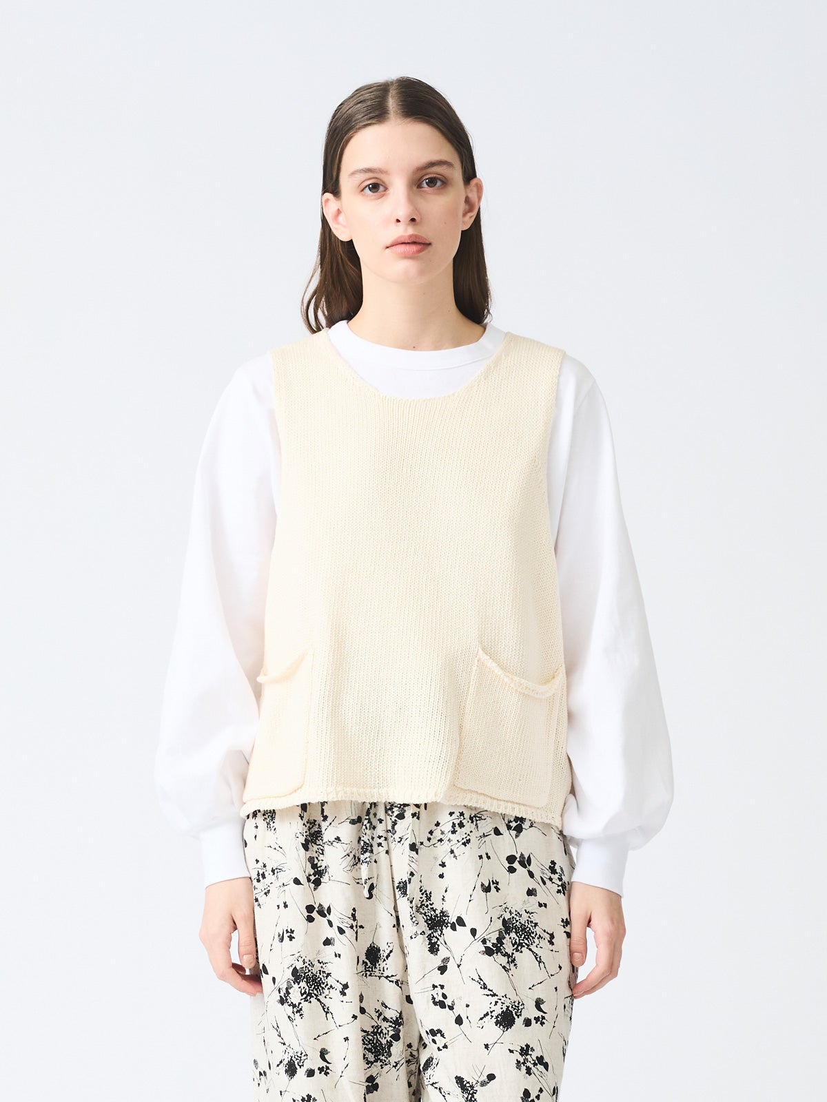 tape yarn short vest