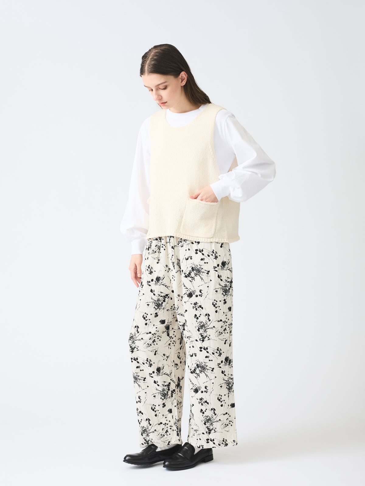 mizuiro ind テープヤーンショートベスト｜ MARcourt ONLINE STORE
