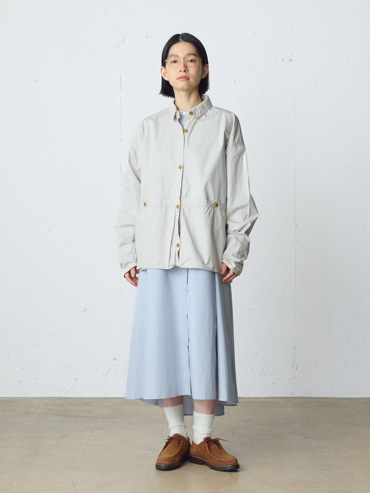 MidiUmi Aラインバンドカラーシャツワンピース｜ MARcourt ONLINE