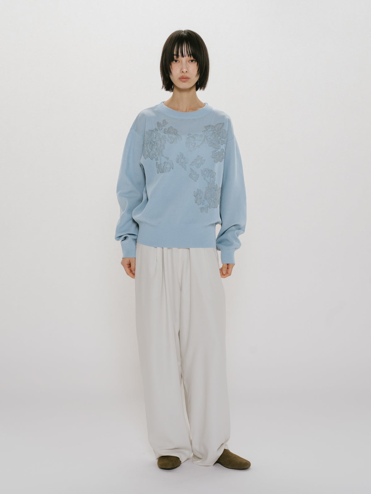 MIDIUMISOLID for Ladies フラワージャカードプルオーバー｜ MARcourt