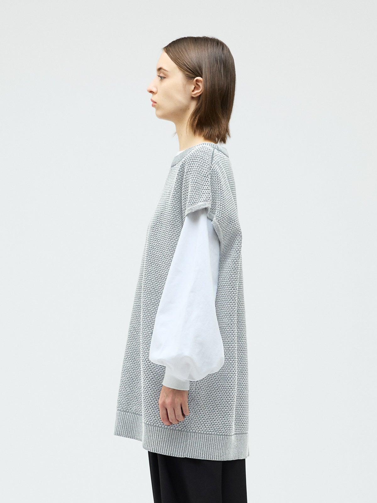 stone wash mesh long vest sub2