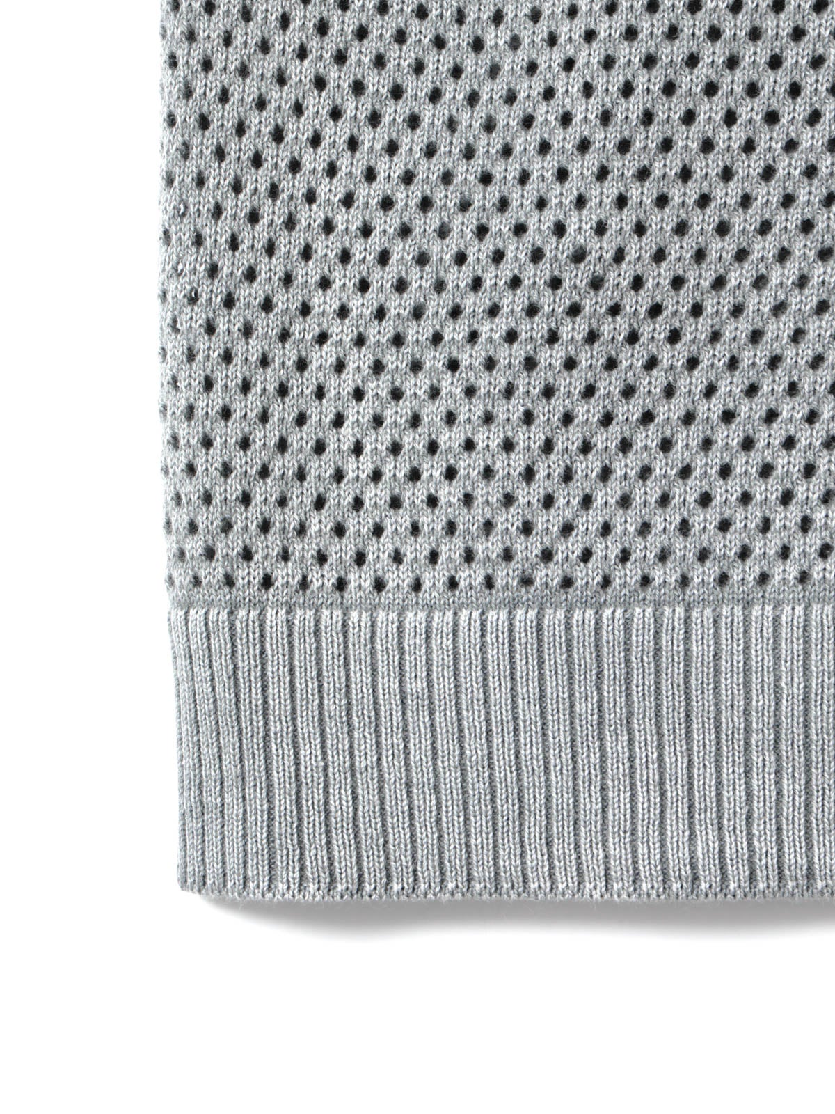 mizuiro ind ストーンウォッシュメッシュクルーネックカーディガン