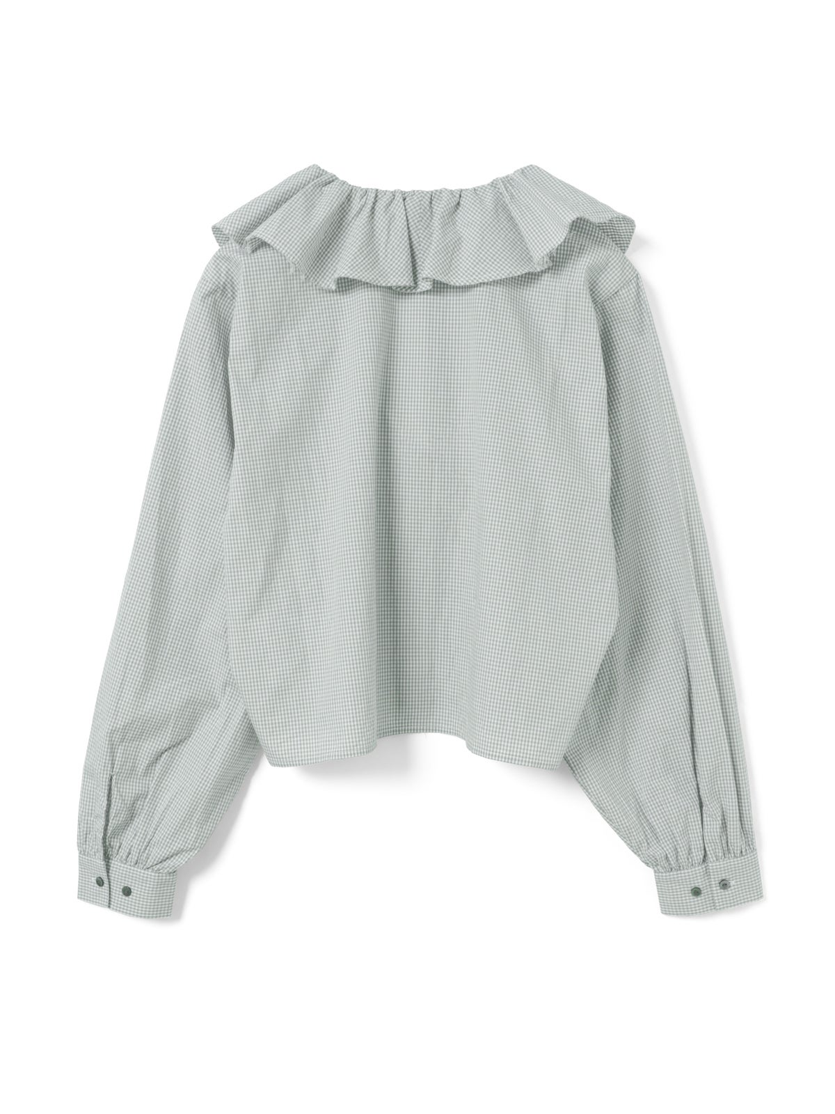 mizuiro ind チェックフリルギャザーカラーシャツ｜ MARcourt ONLINE