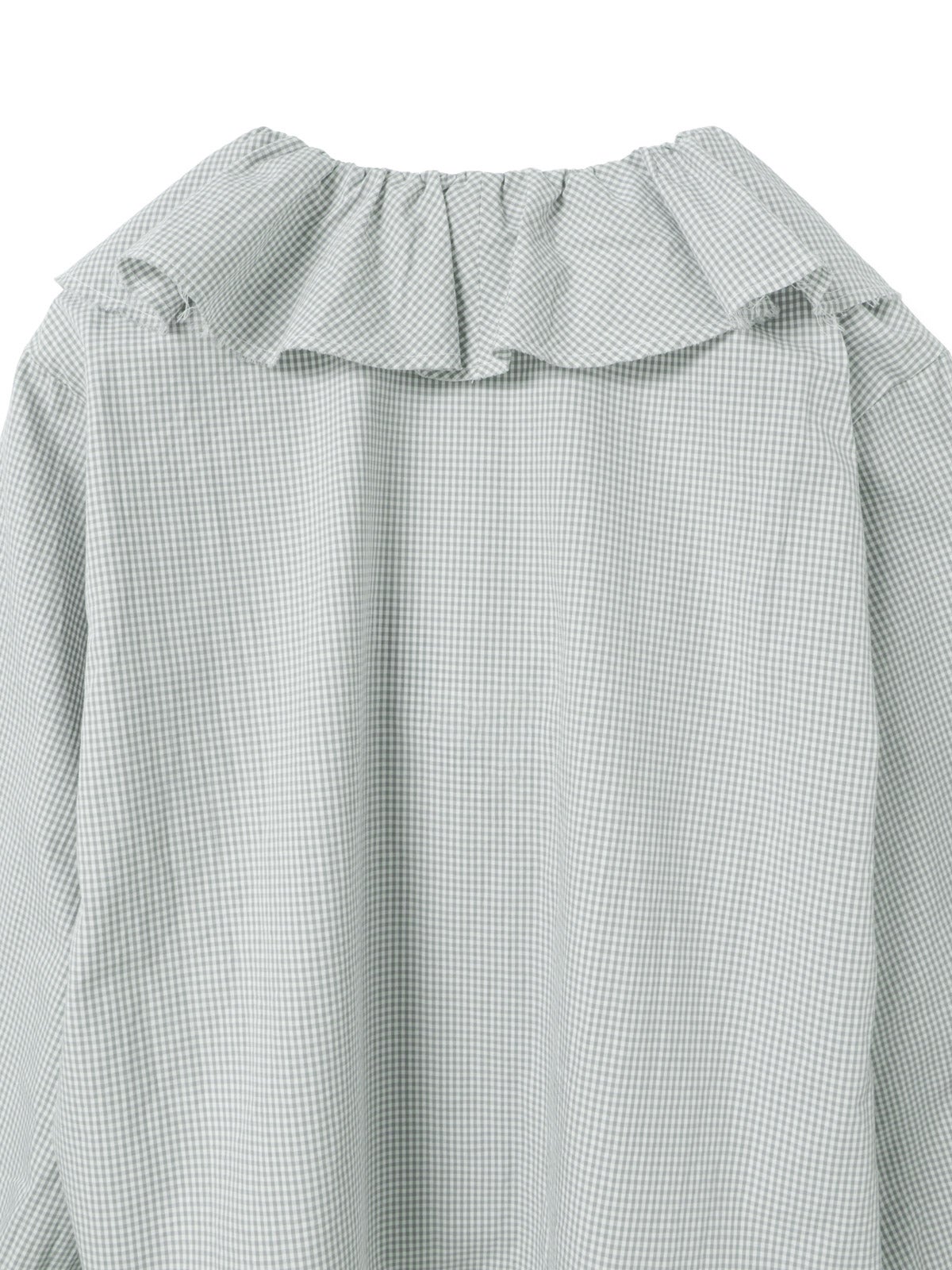 mizuiro ind チェックフリルギャザーカラーシャツ｜ MARcourt ONLINE